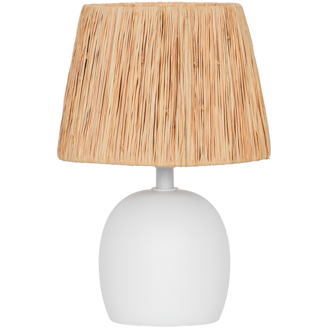 Candeeiro de mesa E14 26cm Poki rafia