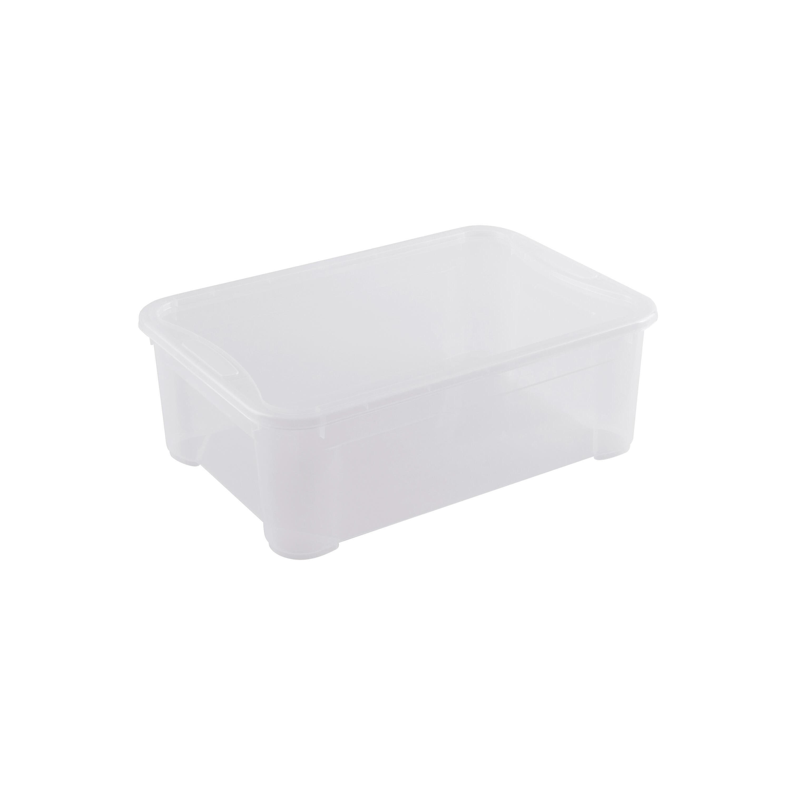 Contenitore T Box M 30LT L 55.5 x H 19 x P 39 cm trasparente | Leroy Merlin