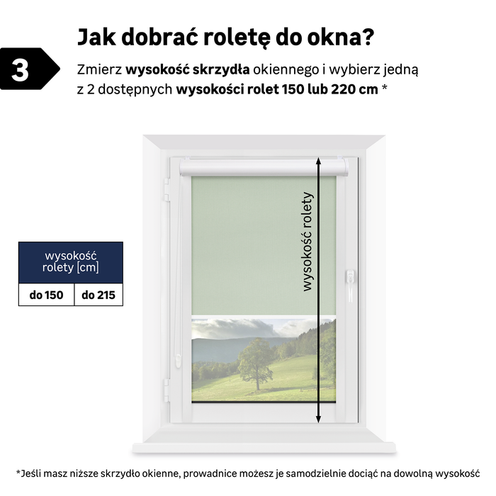 dobierz wyskość rolety