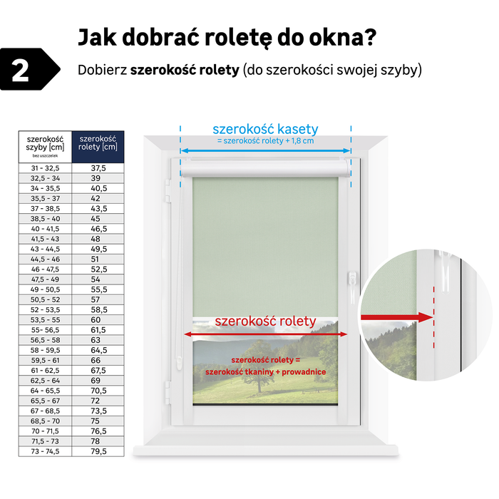 jak dobrać roletę do szyby