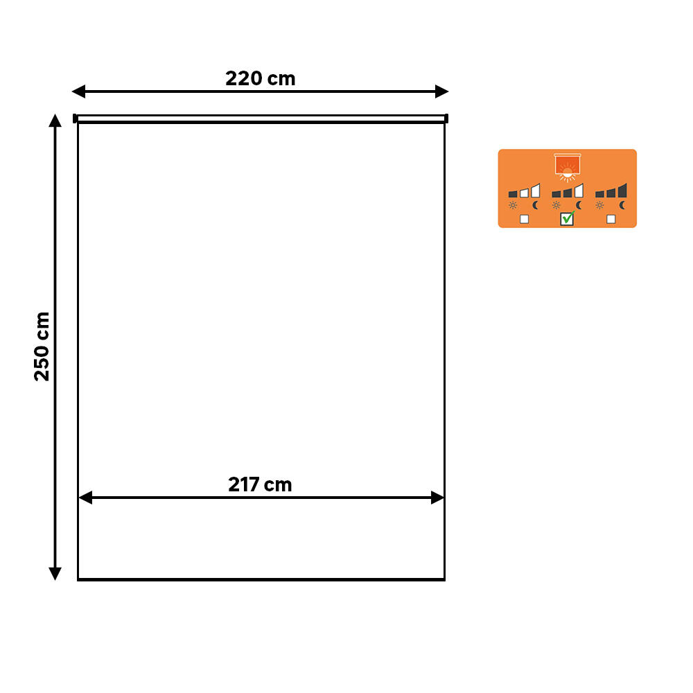 Estore de rolo screen VTX  1% 220 x 250 cm branco - 7