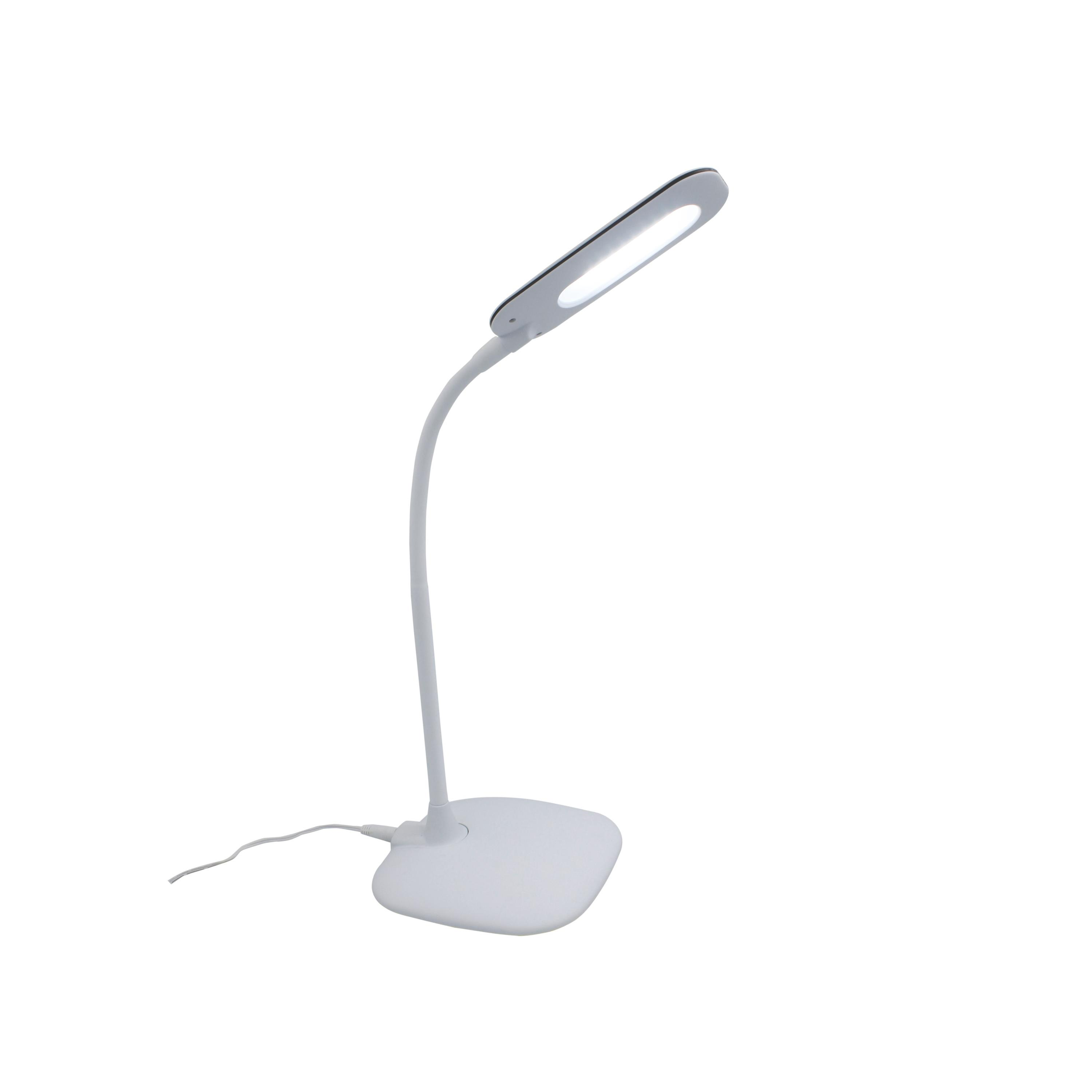 Flexo led inspire mei blanco 710 lm 6500k flexible y táctil 3 intensidades luz