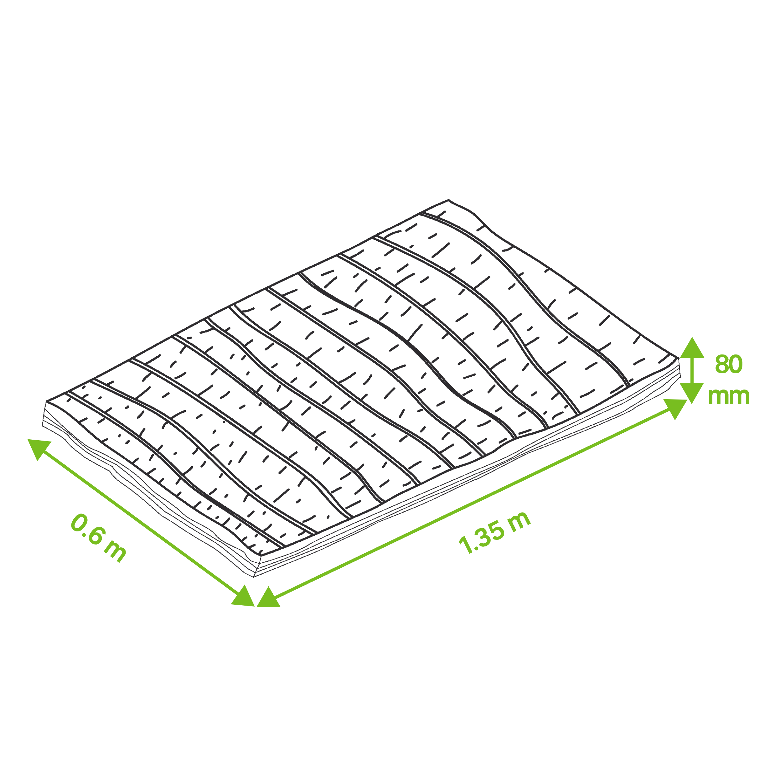 8 uds de paneles Fibra de vidrio ISOVER ECO 037 Espesor 80mm 1.35x0.6m R=1,07 - 2