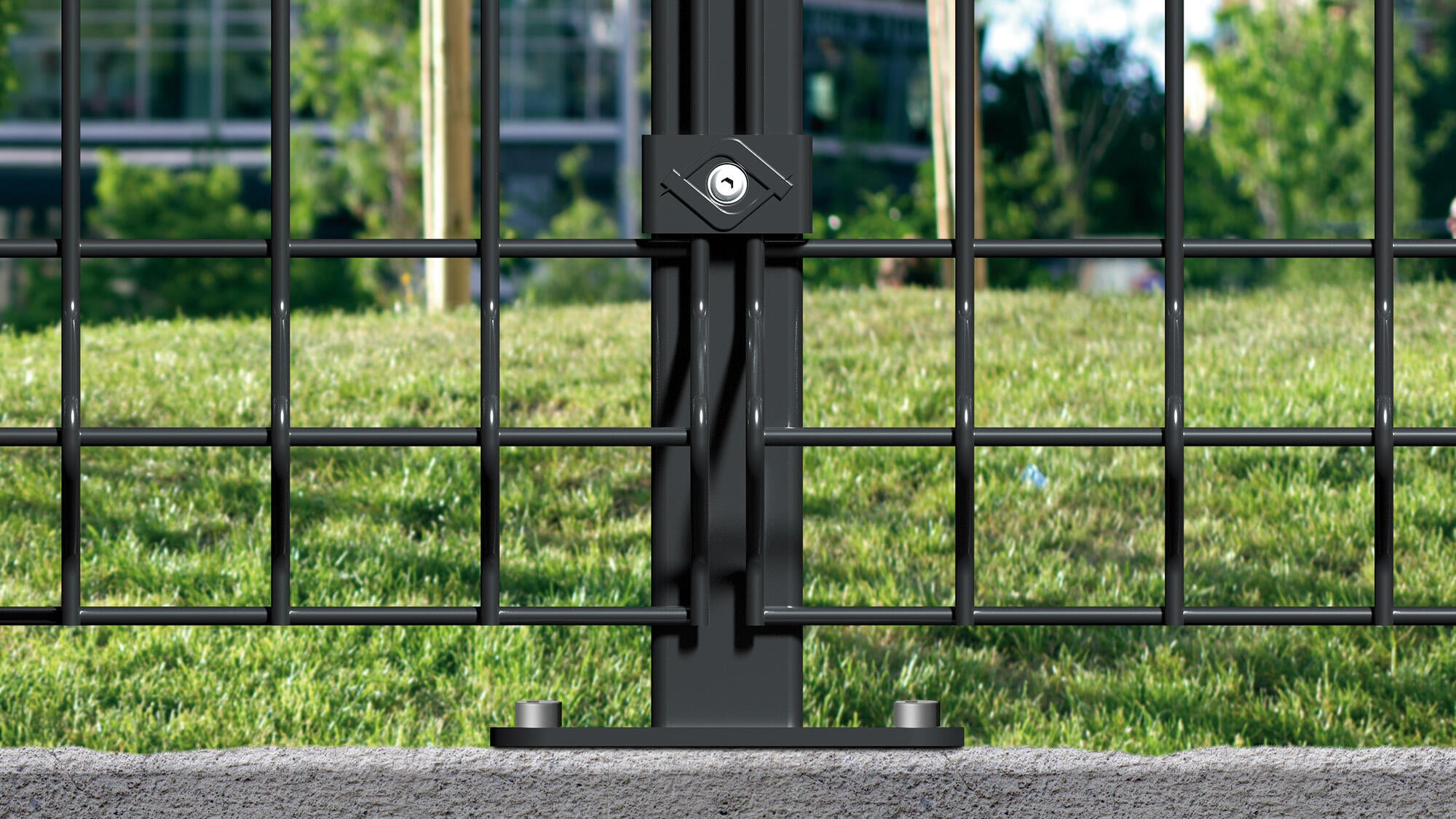 Placa base de acero para suelo hormigón para poste Hércules de 12.5 x 12.5 cm - 2