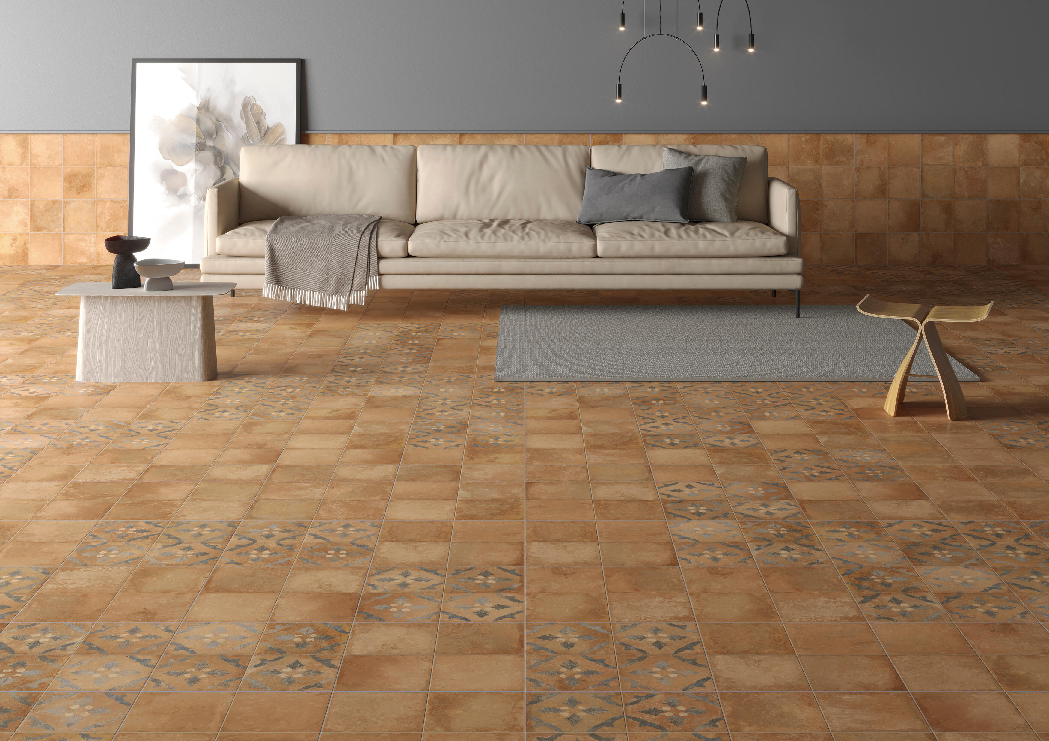 Suelo/azulejo piscina savia efecto terracota terracota 45x45 cm c1