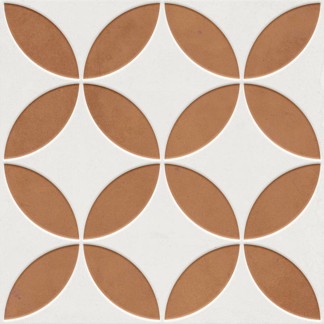Suelo/Azulejo porcelánico Blom efecto hidráulico clay 22.3x22.3 cm C1