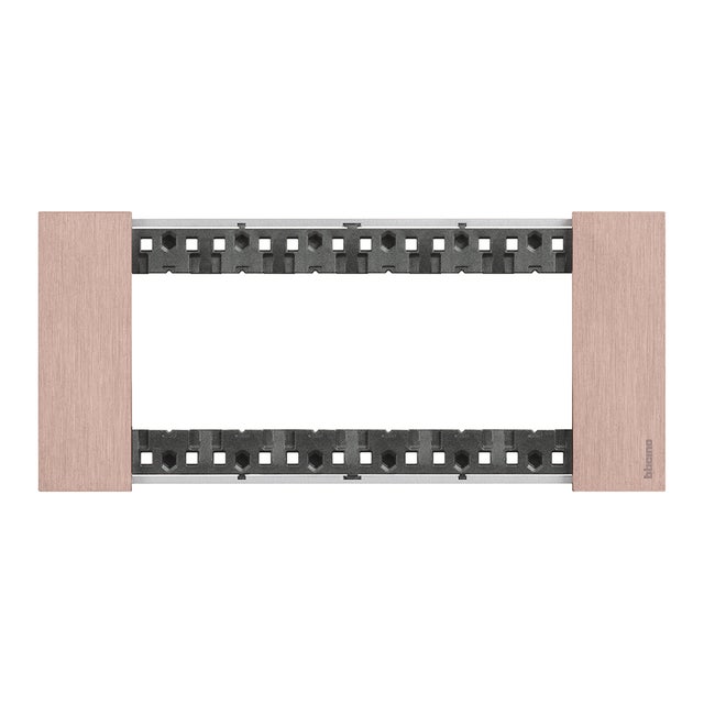 Placca 6 moduli serie Living Now BTICINO in Zama rame