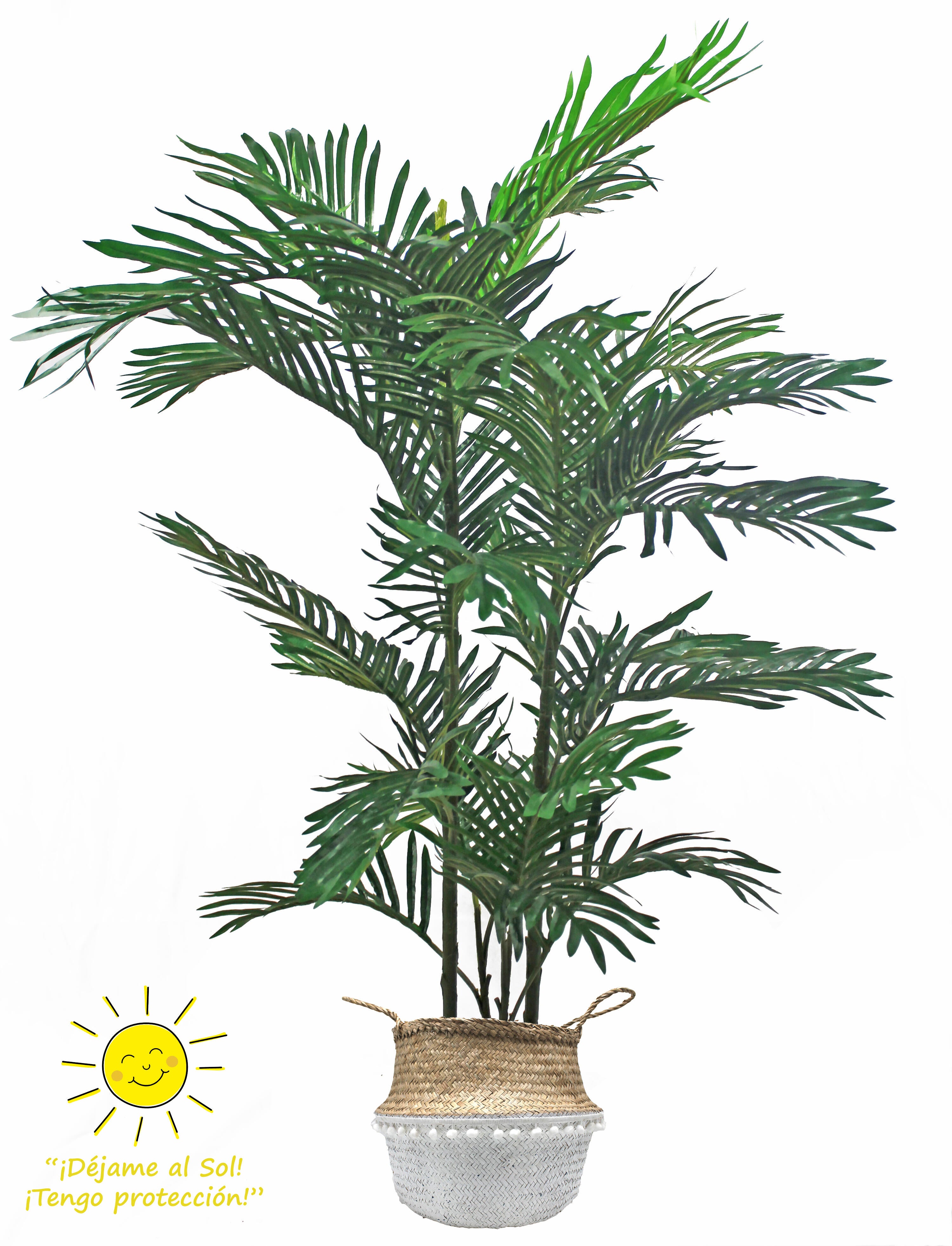 Sinder  Planta Artificial En Maceta De Mimbre De 120X60cm , Leroy Merlin