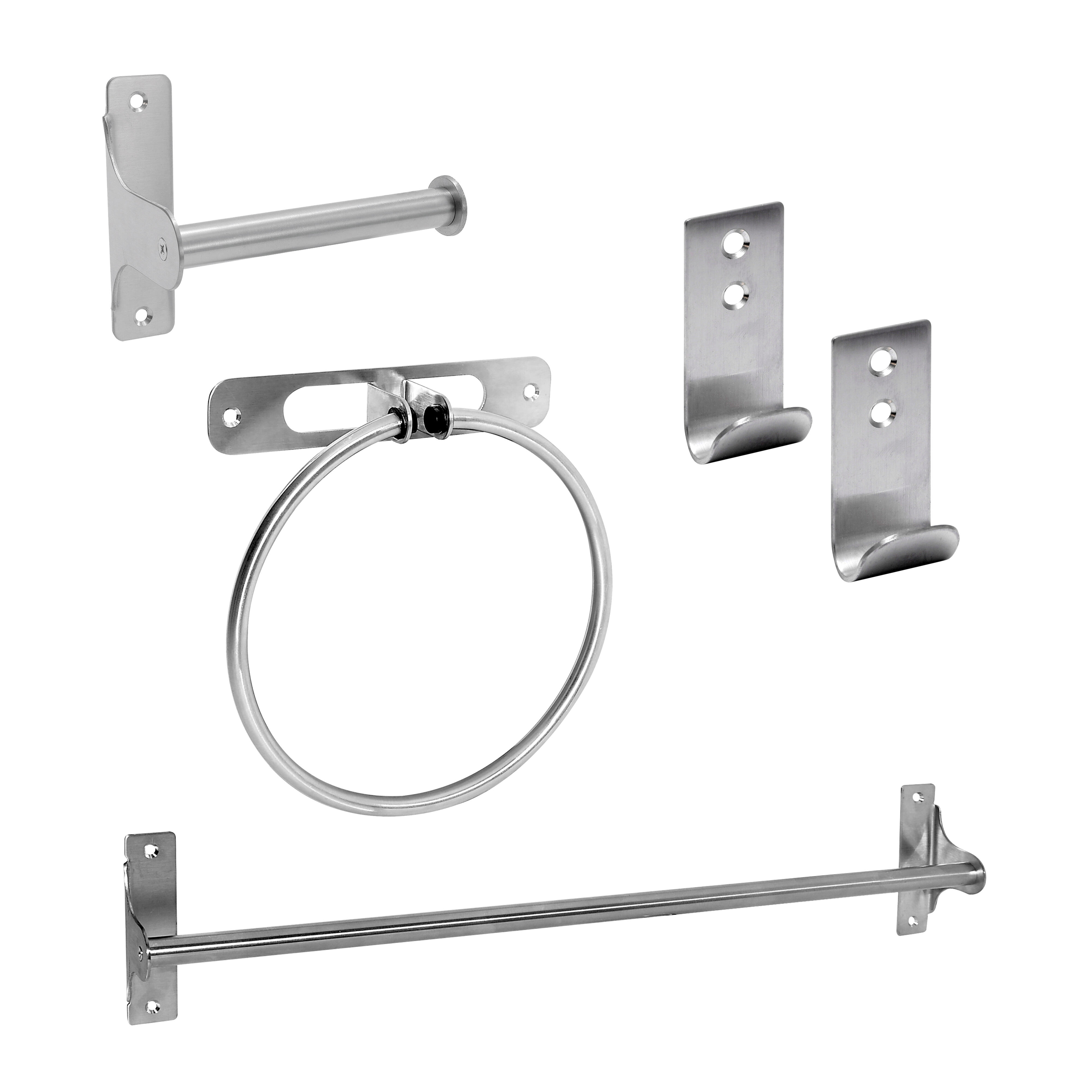 Conjunto de accesorios de baño 5 piezas loft cromo mate