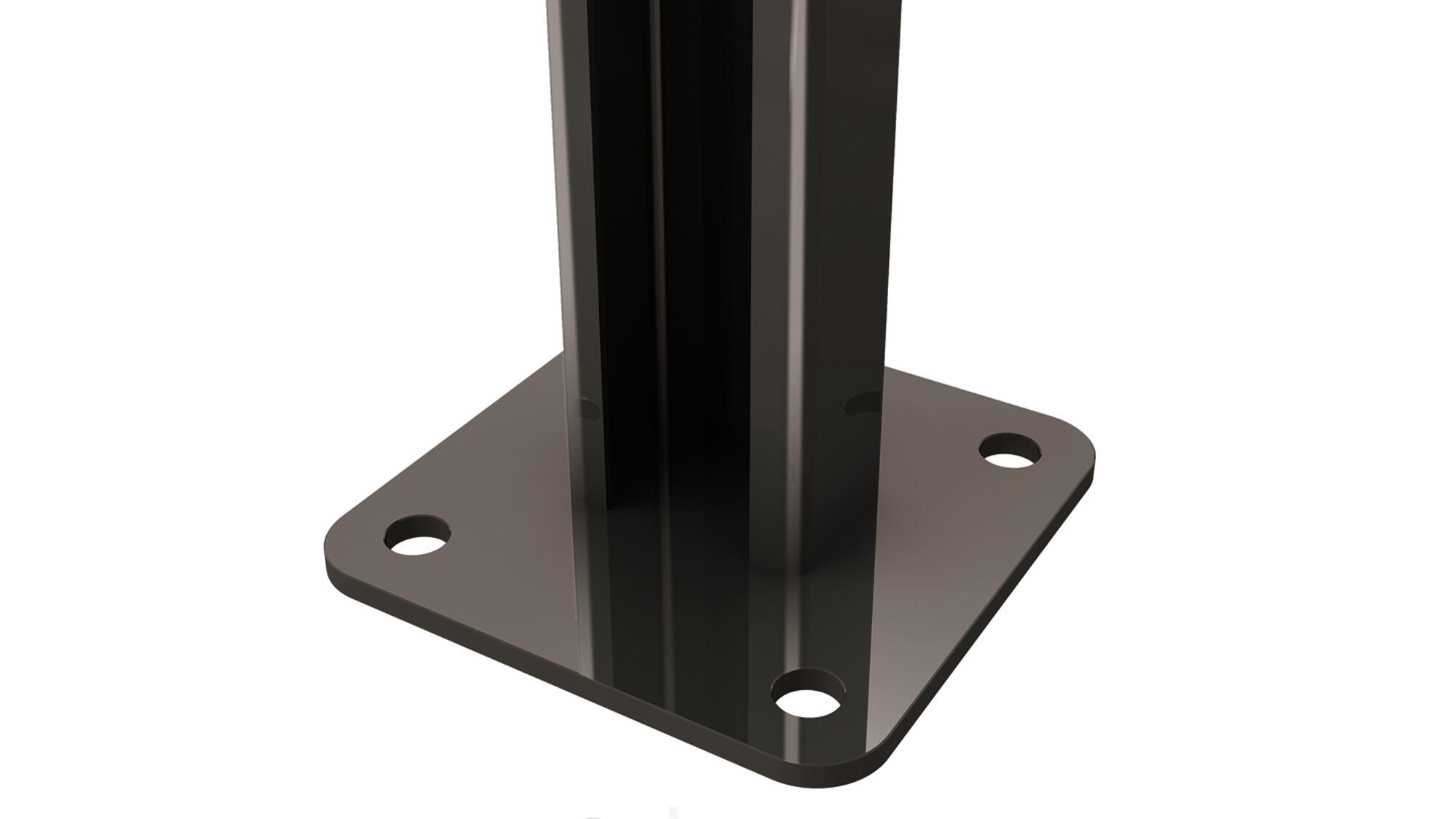 Placa base de acero para suelo hormigón para poste Hércules de 12.5 x 12.5 cm - 3