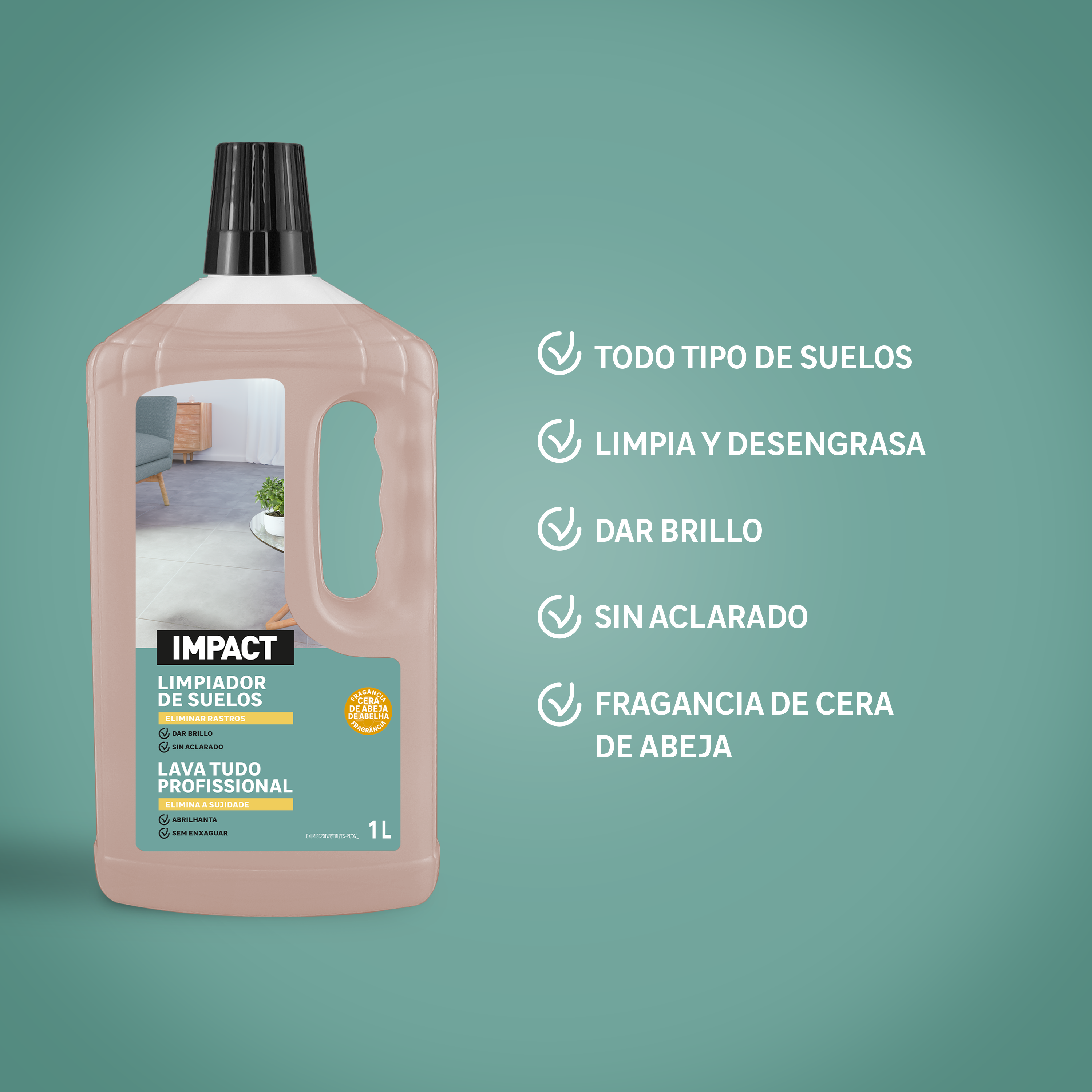 Limpiador de suelos universal IMPACT 1L - 3