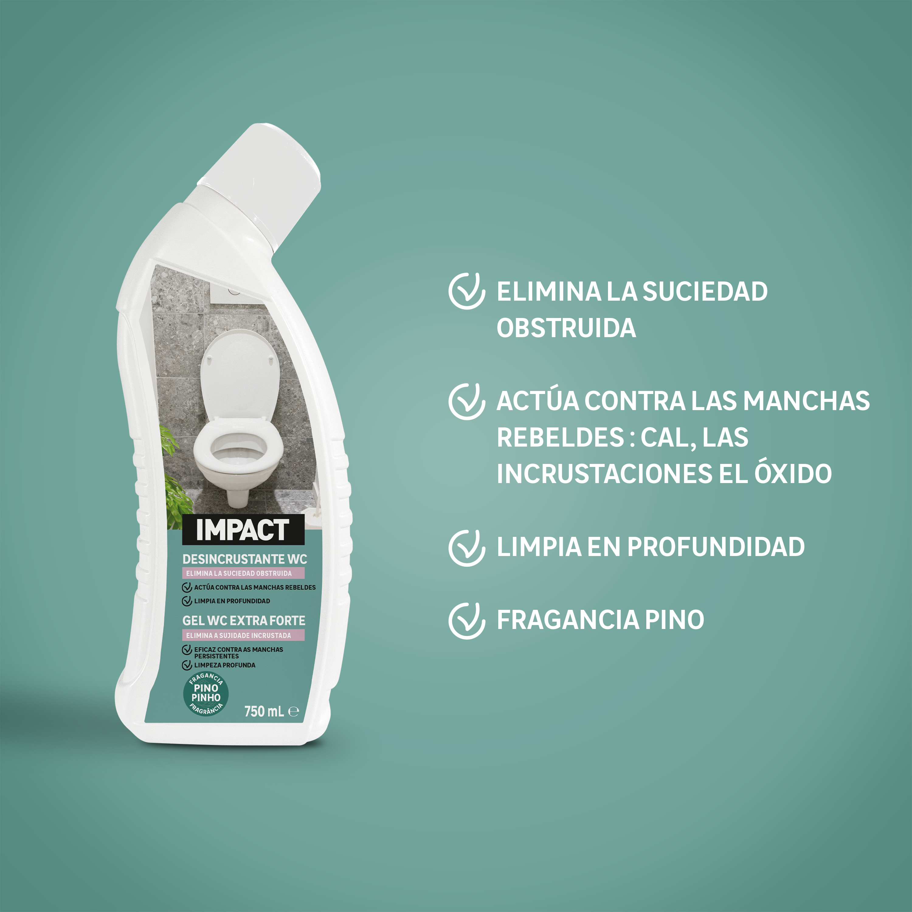 Renovador en gel inodoro IMPACT 750ml - 3