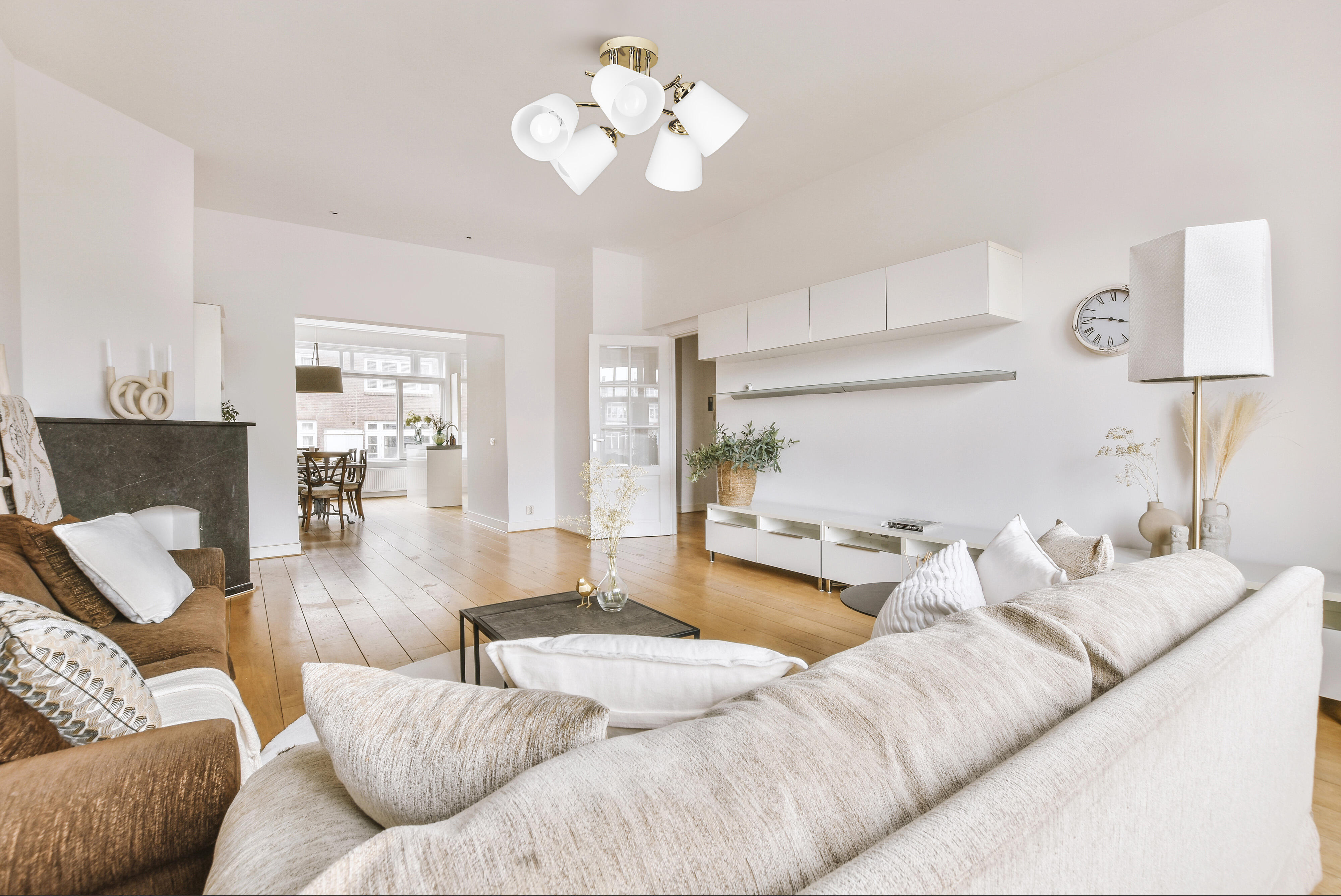 Lampa wisząca Emily złota 5 x E27 Action - 2