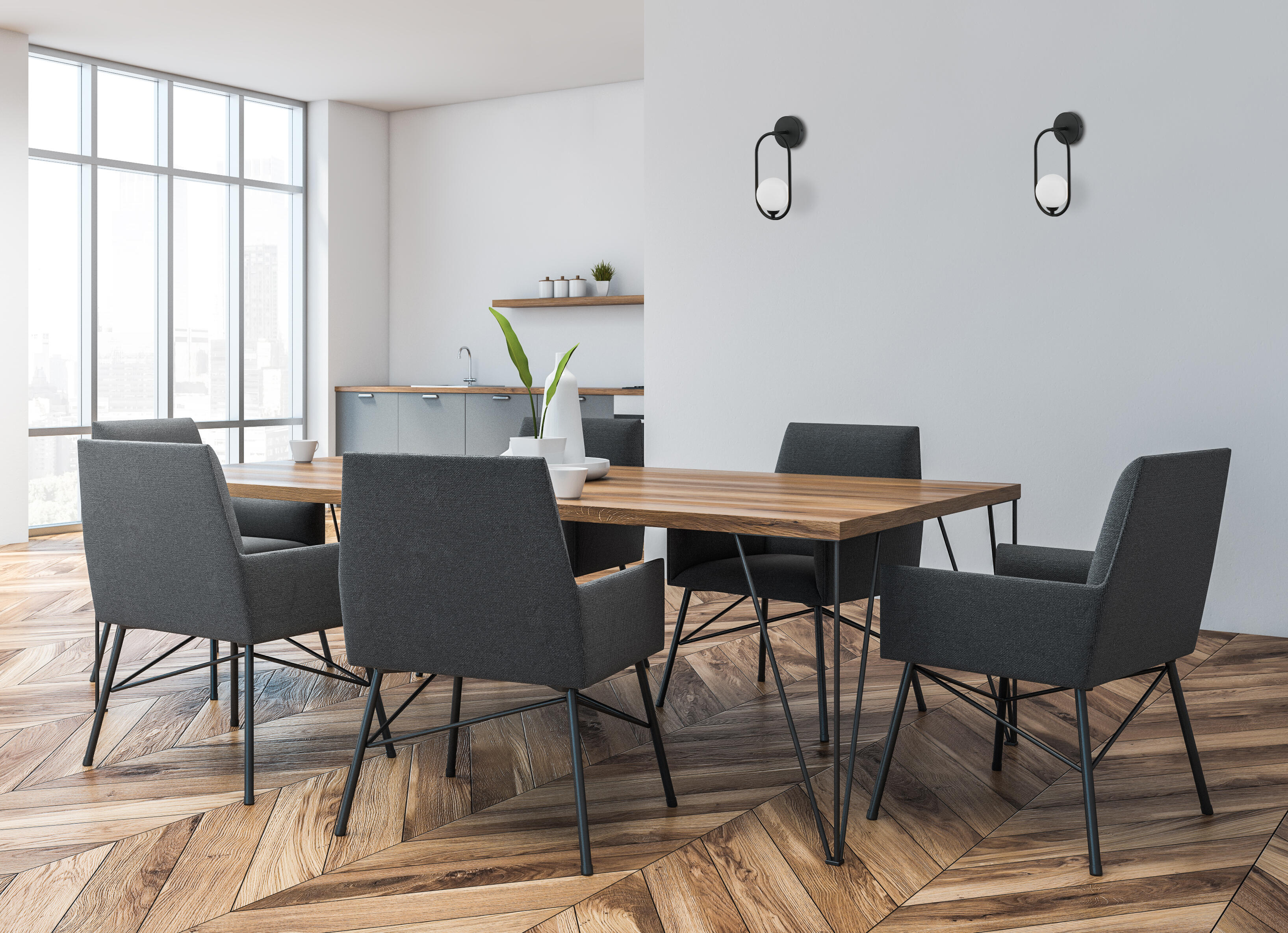 Kinkiet Lupus czarny G9 Italux - 2