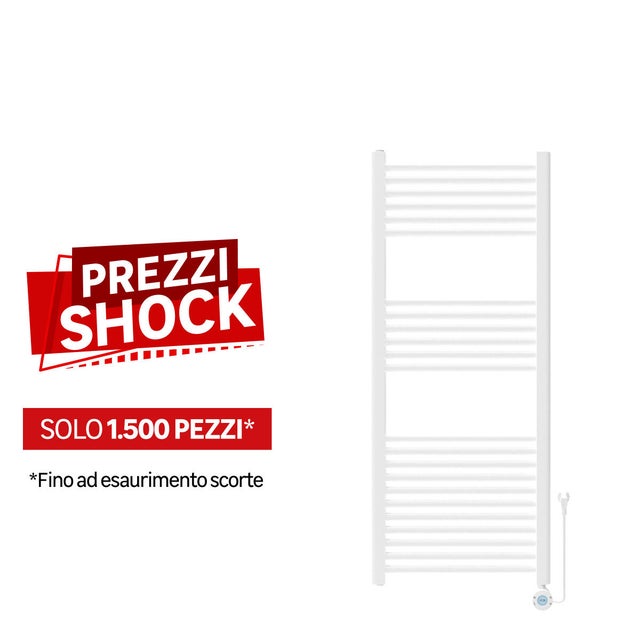 Termoarredo elettrico a secco con termostato digitale  500 W  bianco L 50 x H 120 x P 3 cm