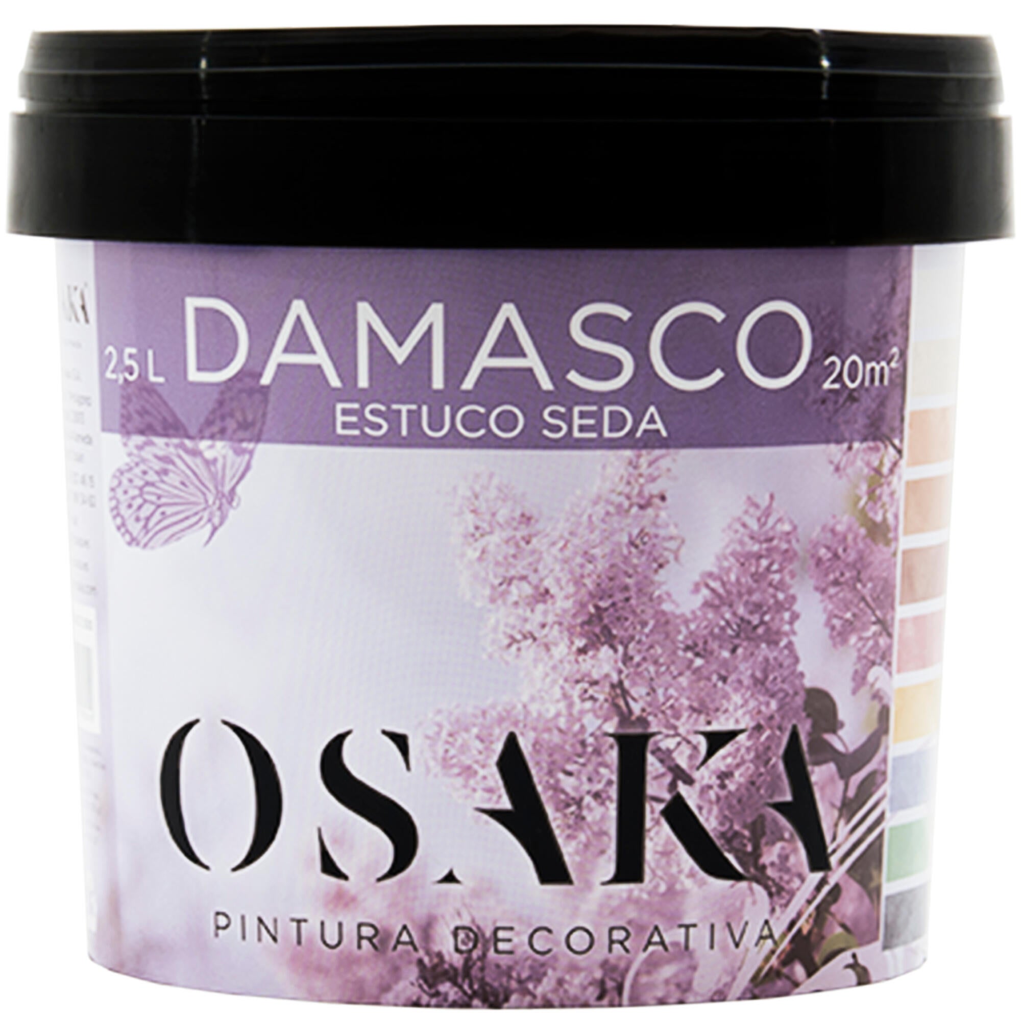 Pintura decorativa con efectos metal Damasco OSAKA color gris plata 2.5 litros - 2