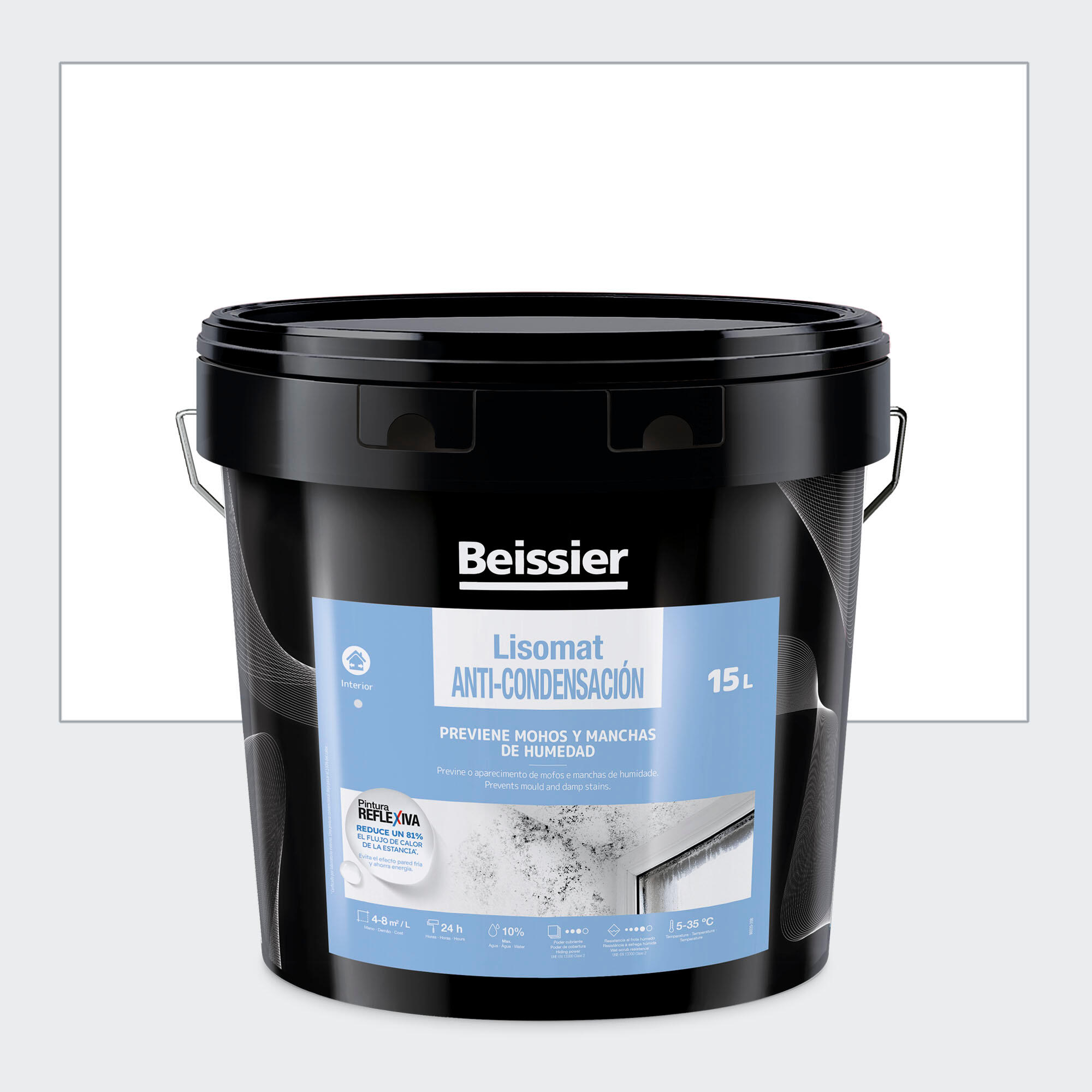 Pintura lisomat anticondensación beissier 15l blanco