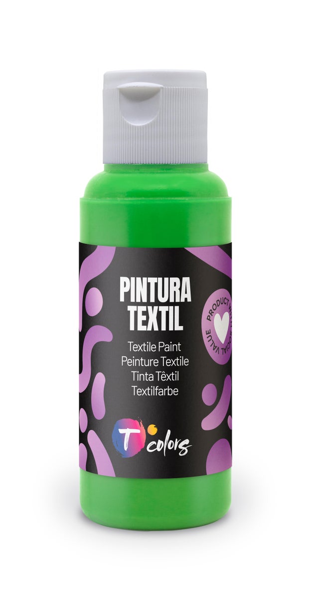 Pintura textil TCOLORS 80ml verde claro