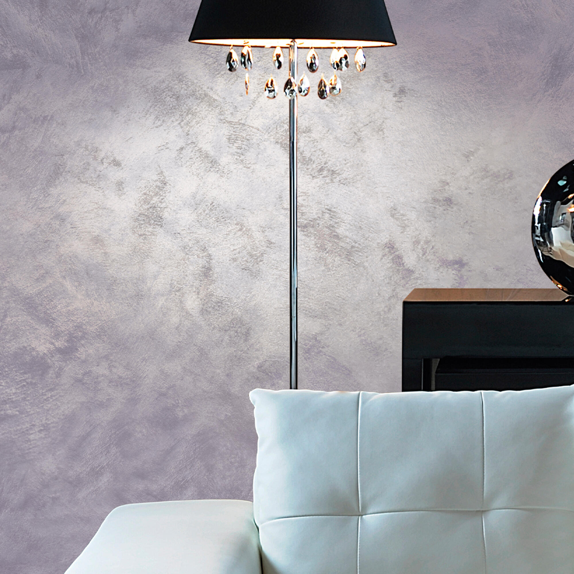 Pintura decorativa con efectos arena metalizada Perla OSAKA color crema 2.5 litros - 3