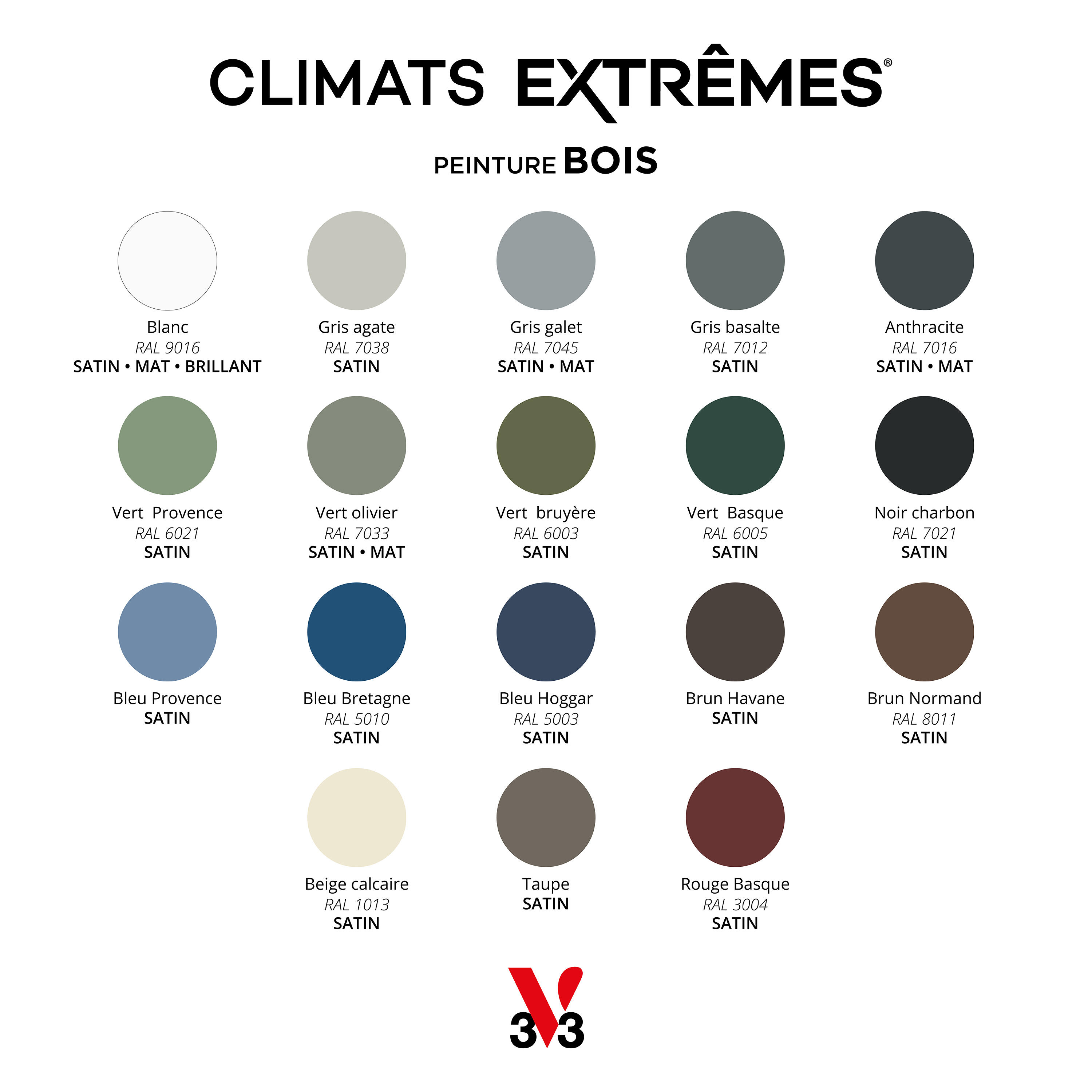 Peinture extérieure bois Climats extrêmes® V33 brun normand satiné 0.5l - 6