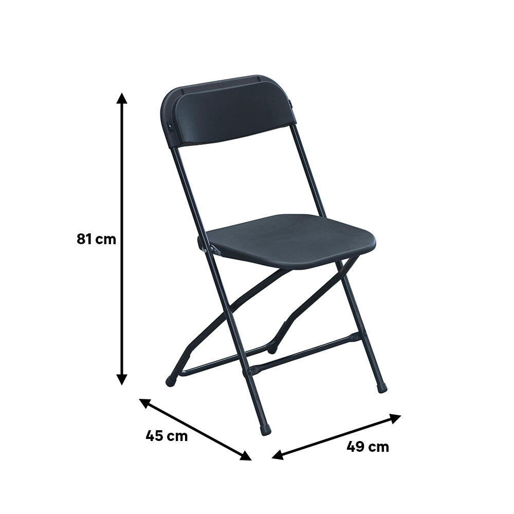 Silla de catering sin cojín de acero Basic Catering negro - 2