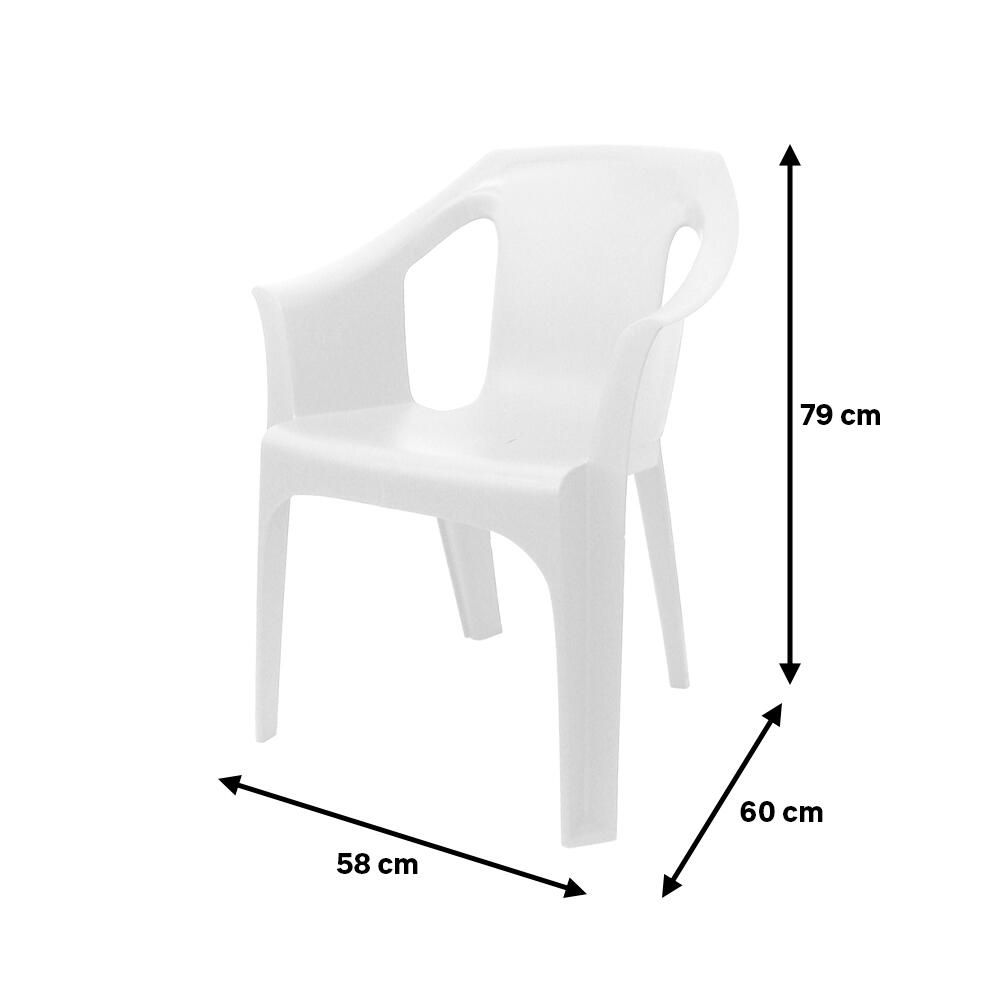 Silla de jardín de polipropileno Cool blanco - 2