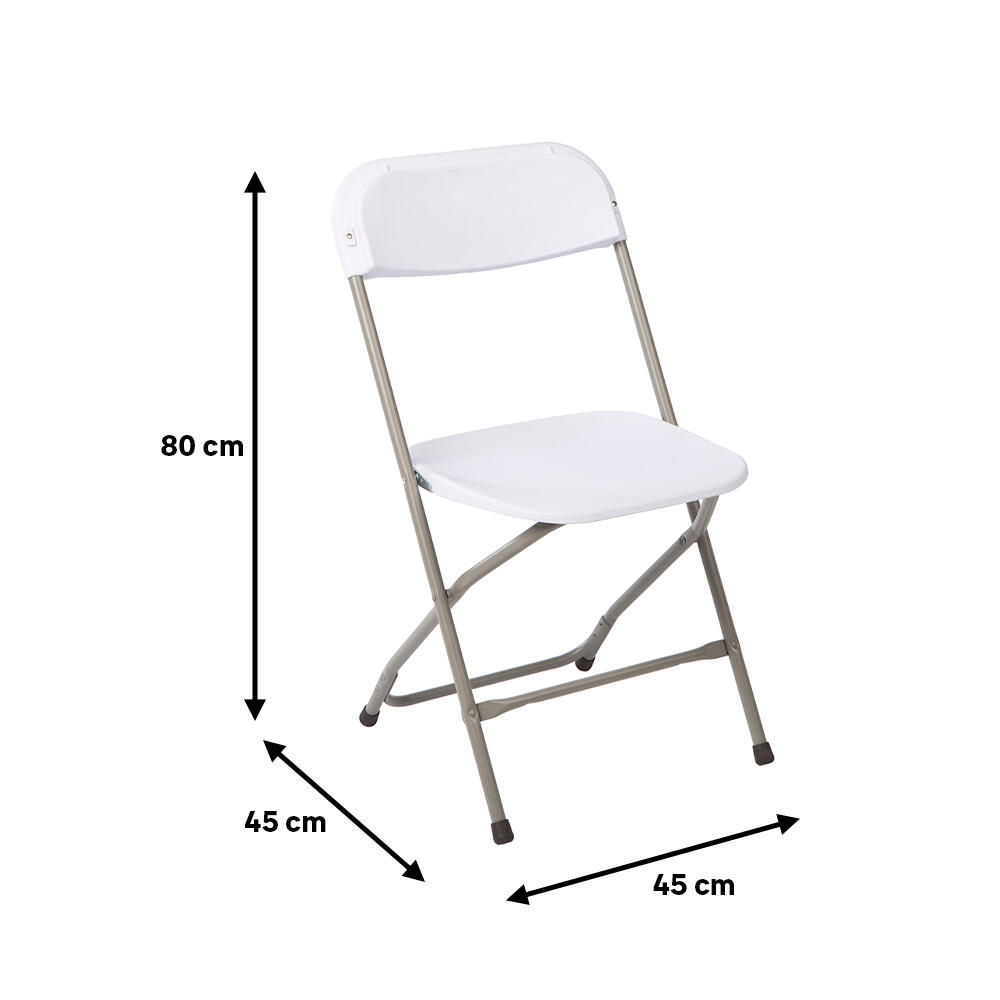 Silla plegable de acero Catering Every blanco - 2