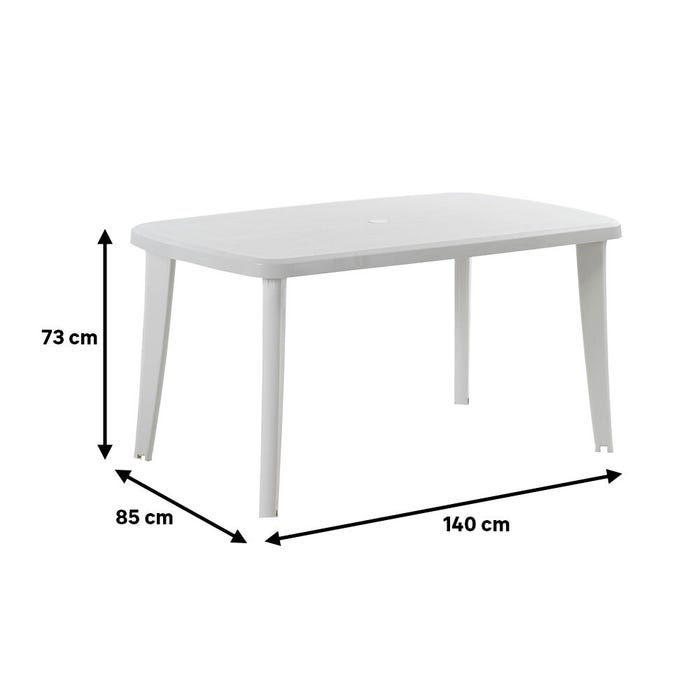 Mesa de jardín de comedor de polipropileno Tonelle