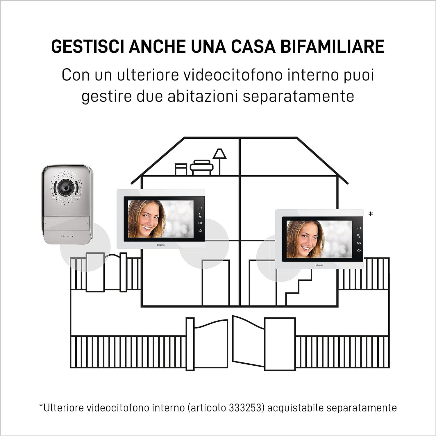 Videocitofono con filo BTICINO 317914 2 fili TFT 7