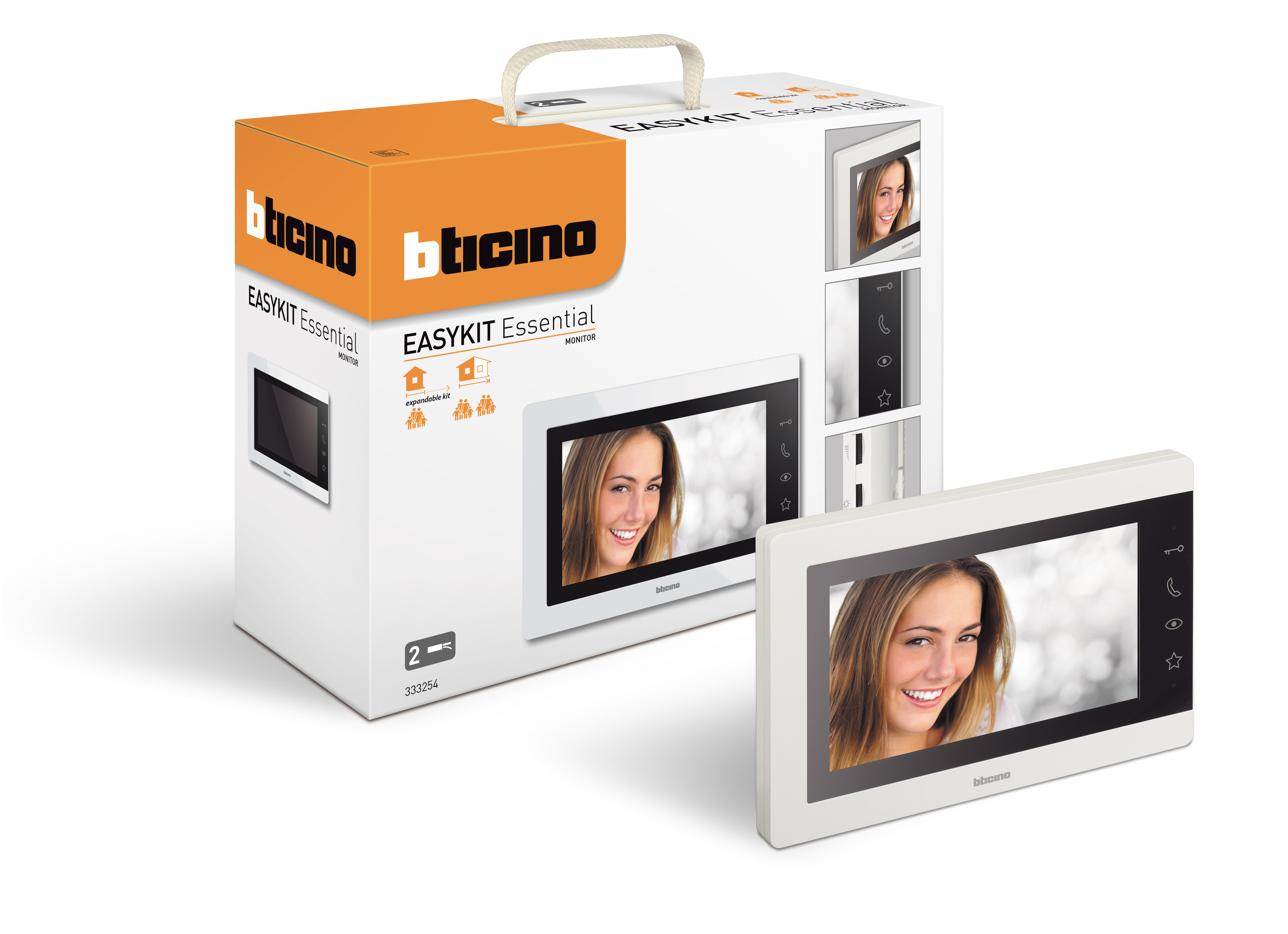 Schermo supplementare per videocitofono BTICINO ,333254 ,x Easykit 2 filiTFT 7