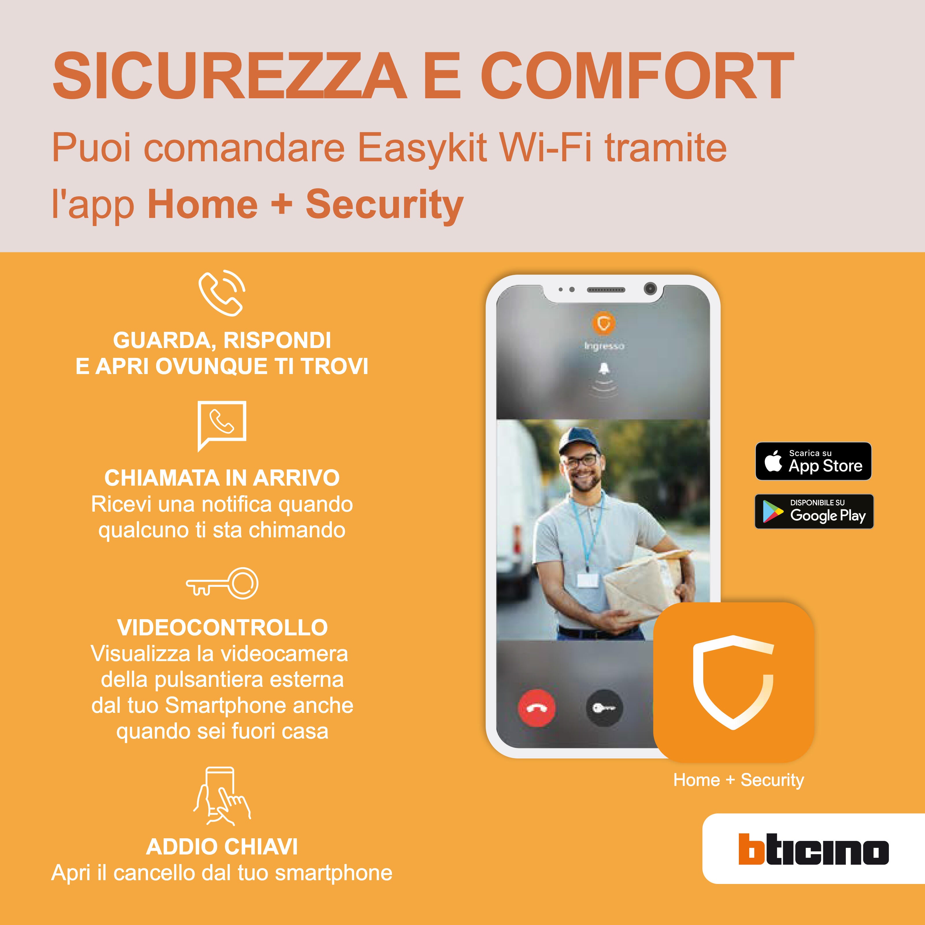 Videocitofono WiFi connesso BTICINO Easykit 310914 2 fili LCD 7