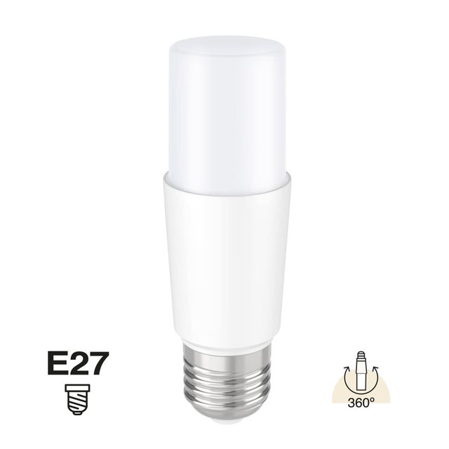 Bombilla LED E27 forma lineal 1800 lúmenes 9.5W color de la luz blanco neutro 4000K CRI 89-80 luz natural y fiel clase energética F