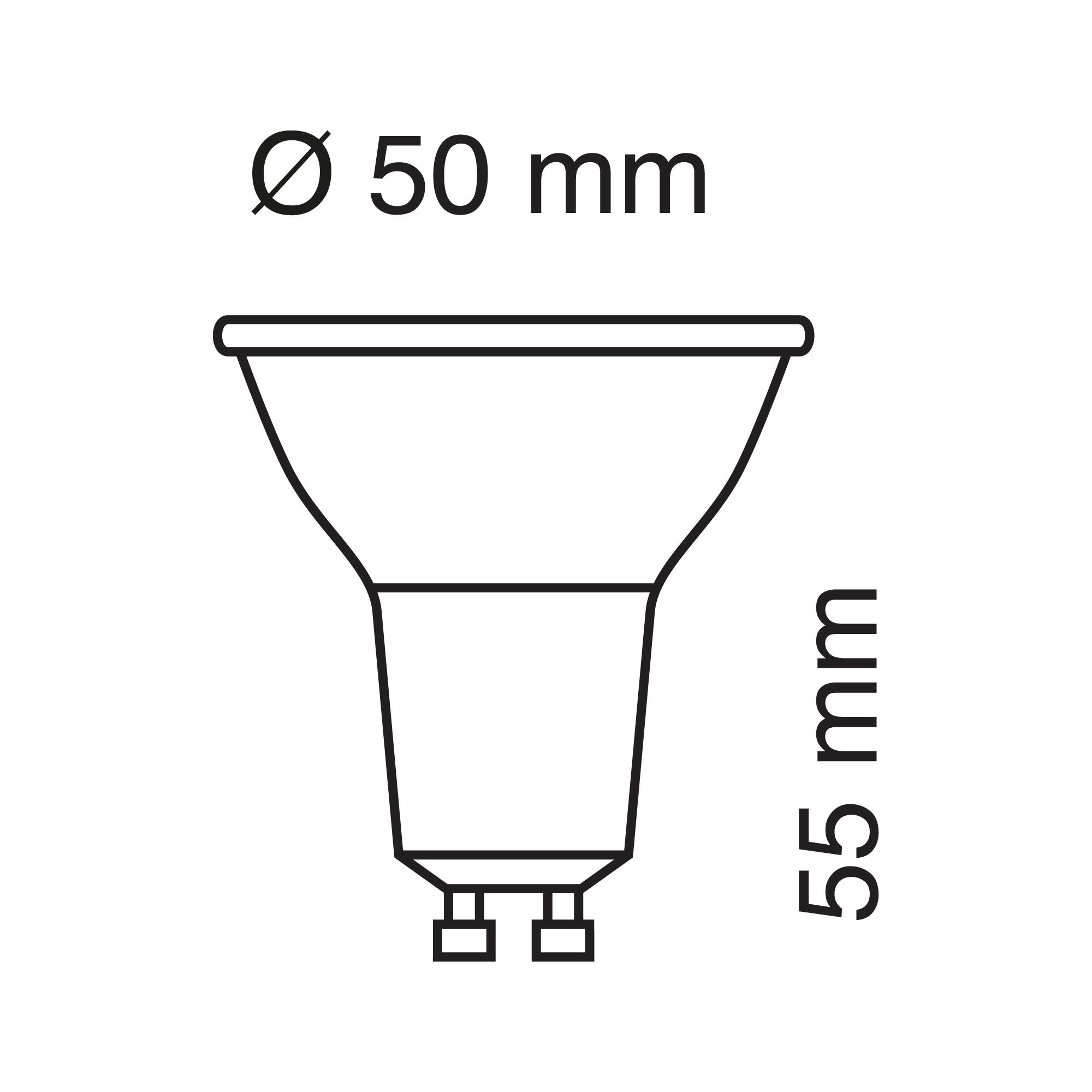 Bombilla led gu10 425 lúmenes 4.7w color de la luz blanco cálido 2700k clase energética f