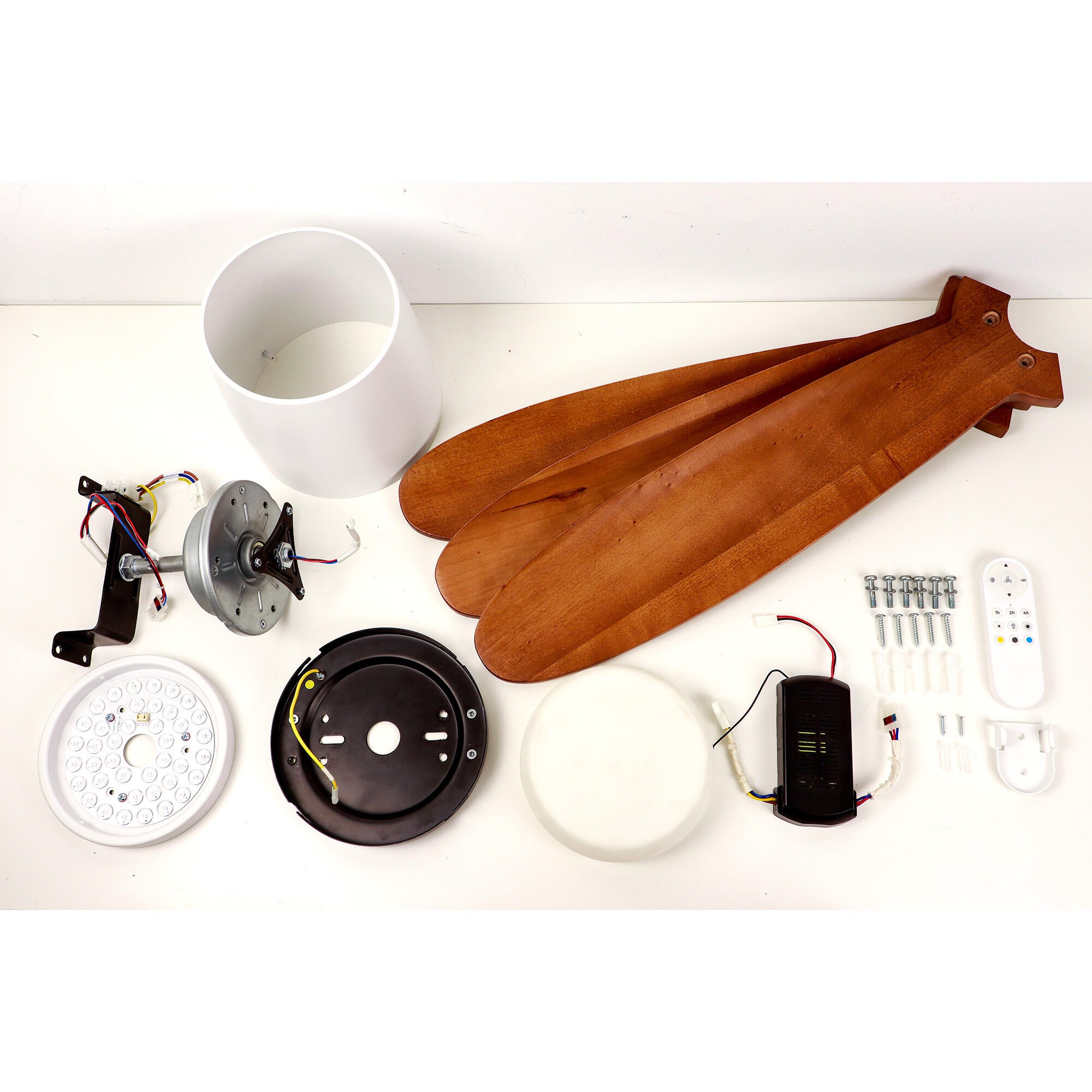 Ventilador de techo con luz silencioso DC Arte Confort Phoebe M Blanco Fsc blanco 122 cm - 3