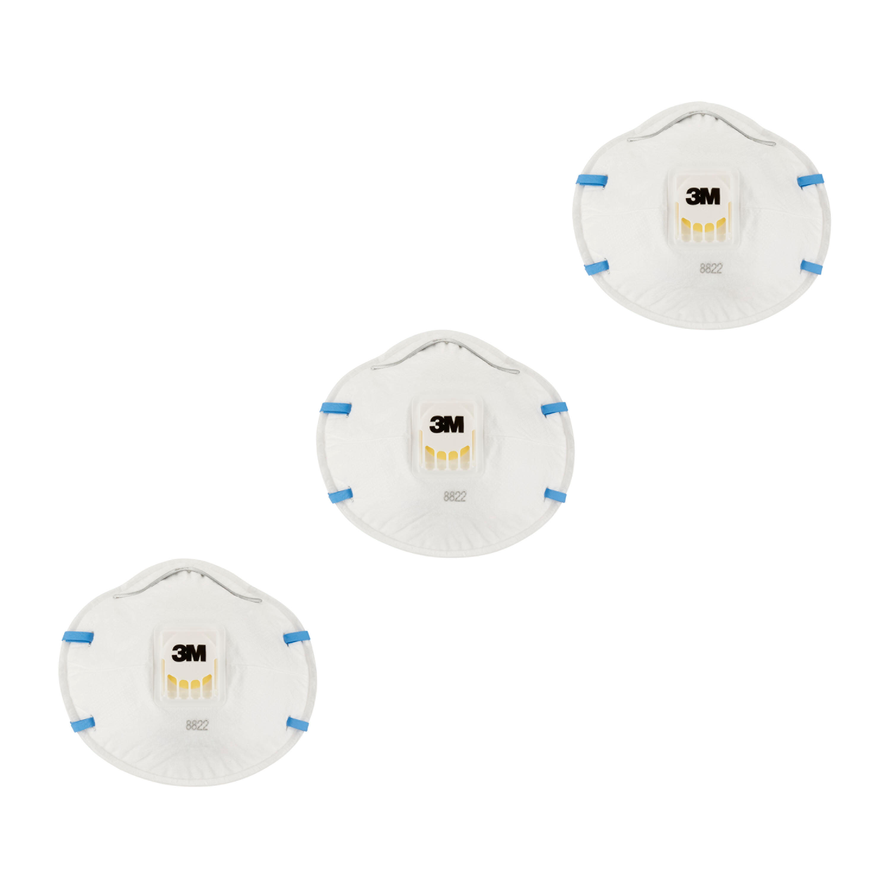 3 máscaras 3M HAND SANDING 8822 FFP2 - 7