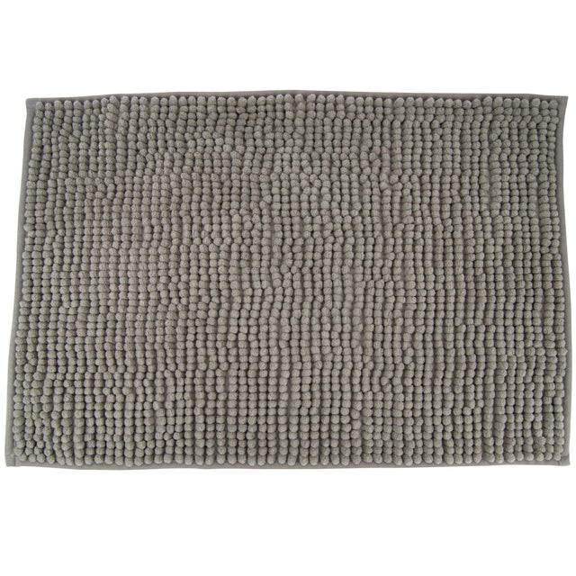 ALFOMBRA DE BAÑO CHENILLE 45X75CM GRIS