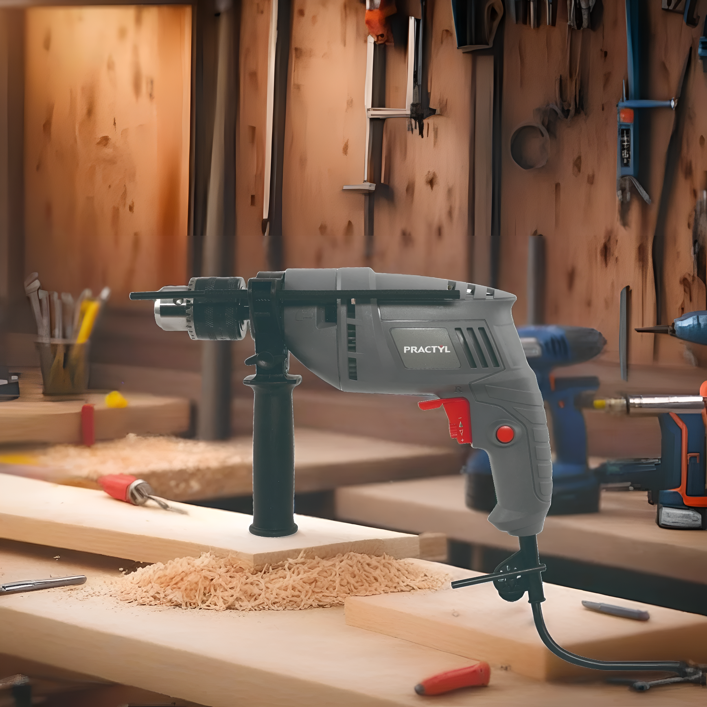 Taladro  percutor PRACTYL  500 W con Tope de profundidad - 2