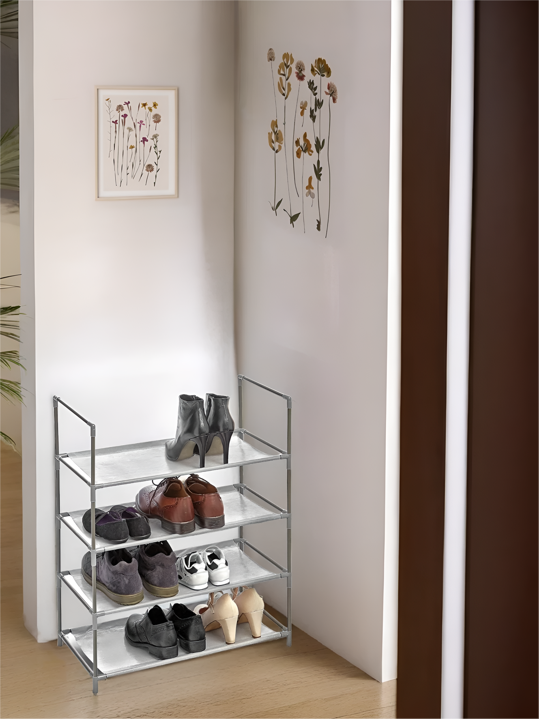 Zapatero para interior de armario spaceo gris para 12 pares de 59 x 70 x 29 cm