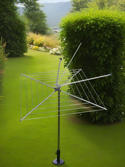 Tendedero de exterior de paraguas de 110x110 cm desplegado Leroy