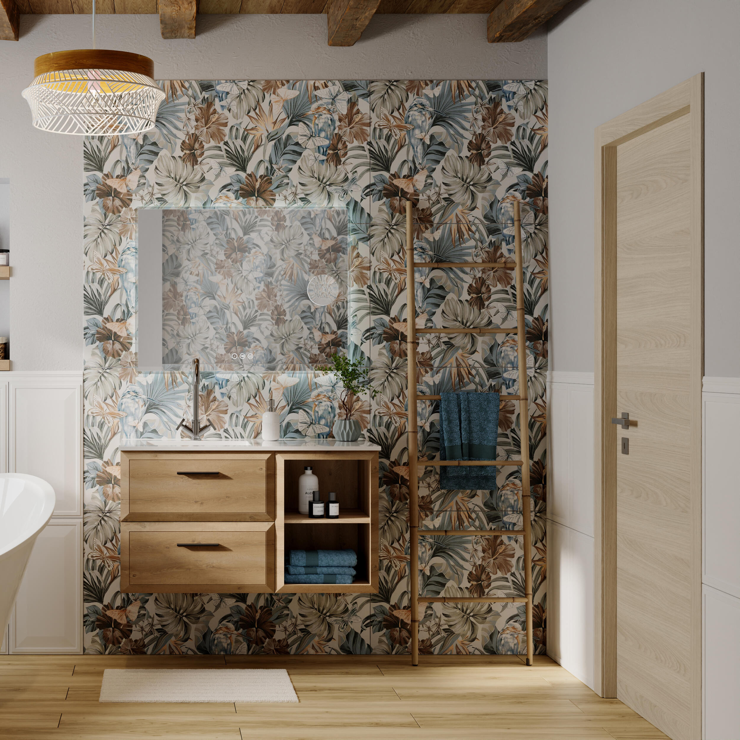 Pavimento vinílico SPC click flutuante Zaragoza intenso extremo Artens 5,5 mm com base NAT340 - 8