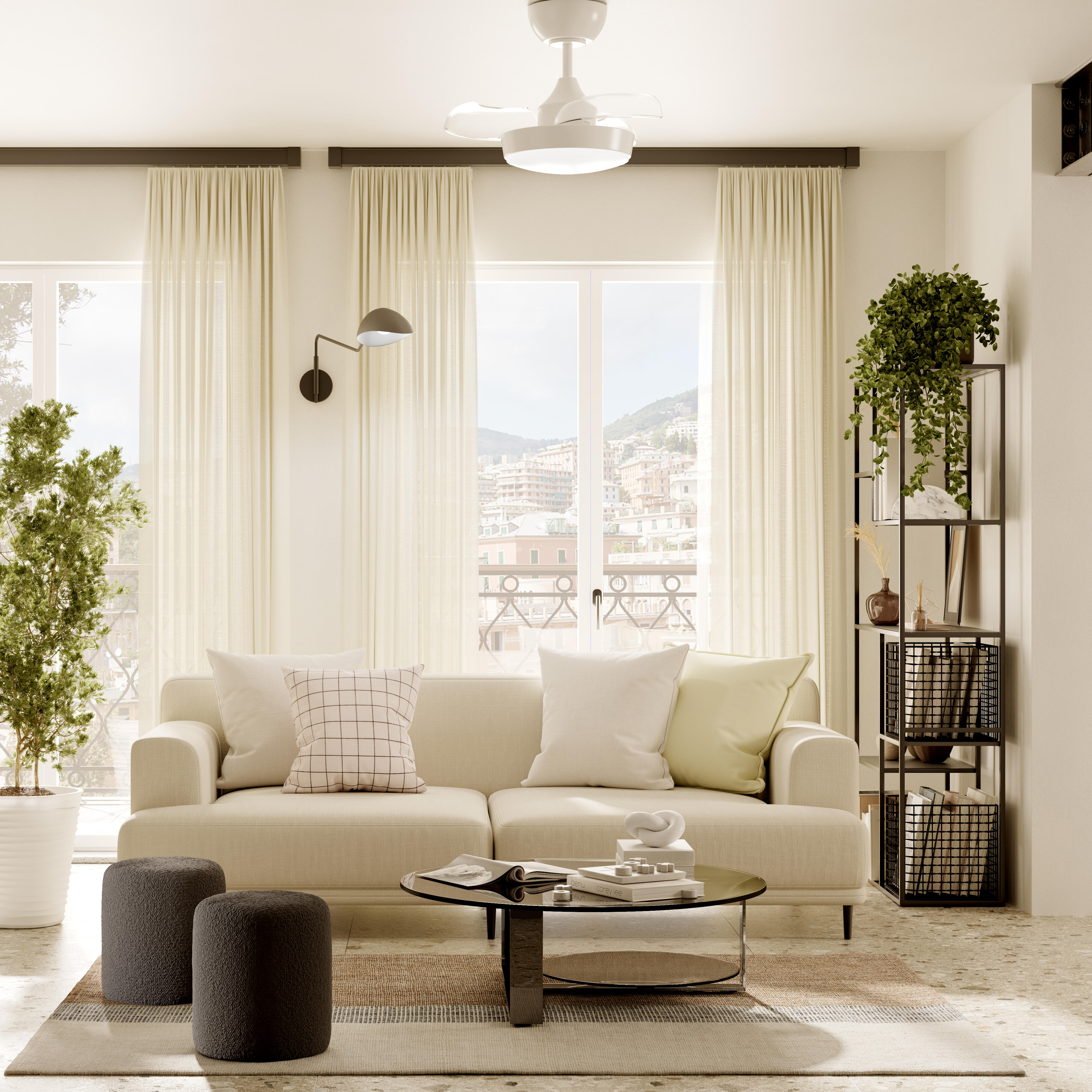 Cortinado fita e/ou presilha Axana 140X280cm branco Inspire - 10