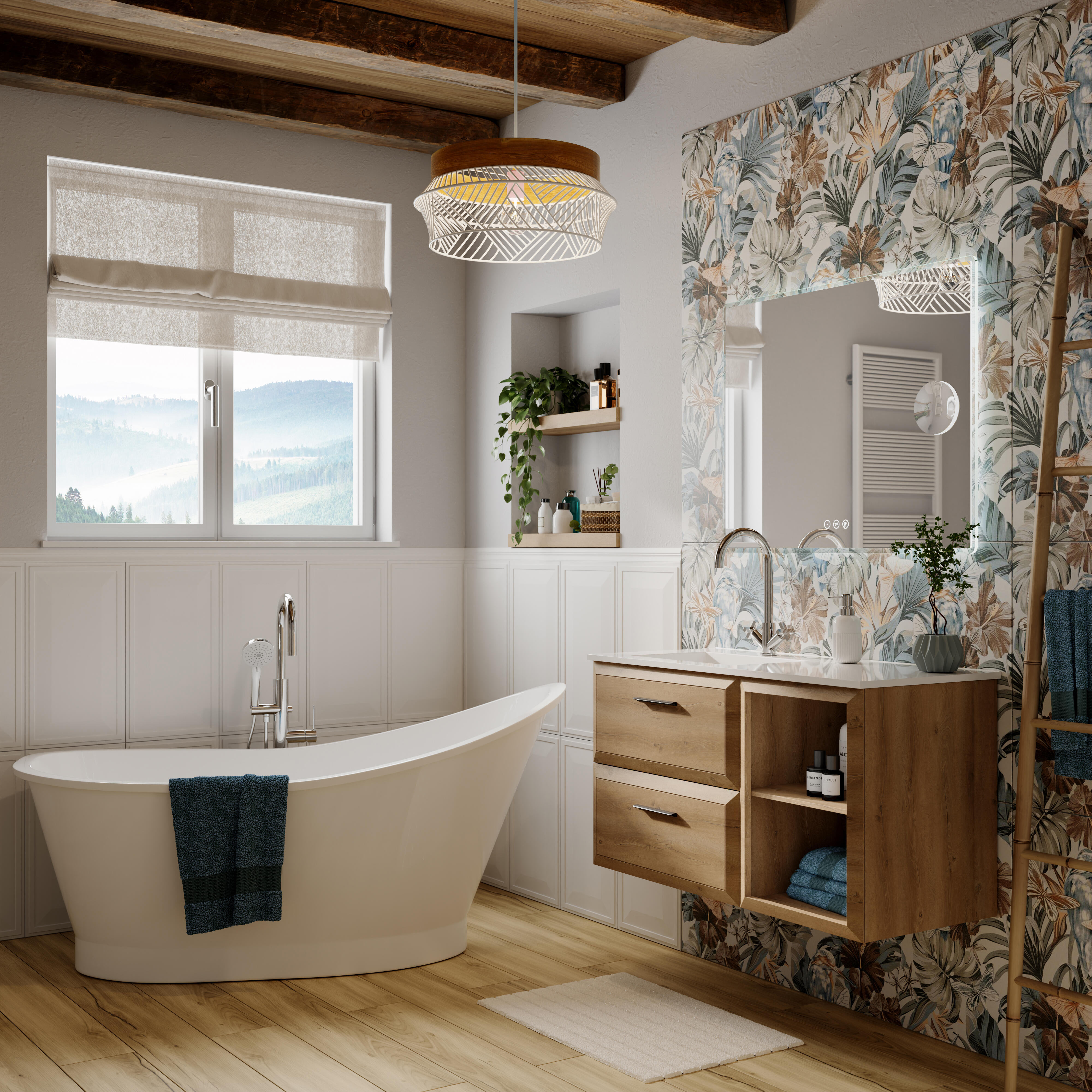 Pavimento vinílico SPC click flutuante Zaragoza intenso extremo Artens 5,5 mm com base NAT340 - 2