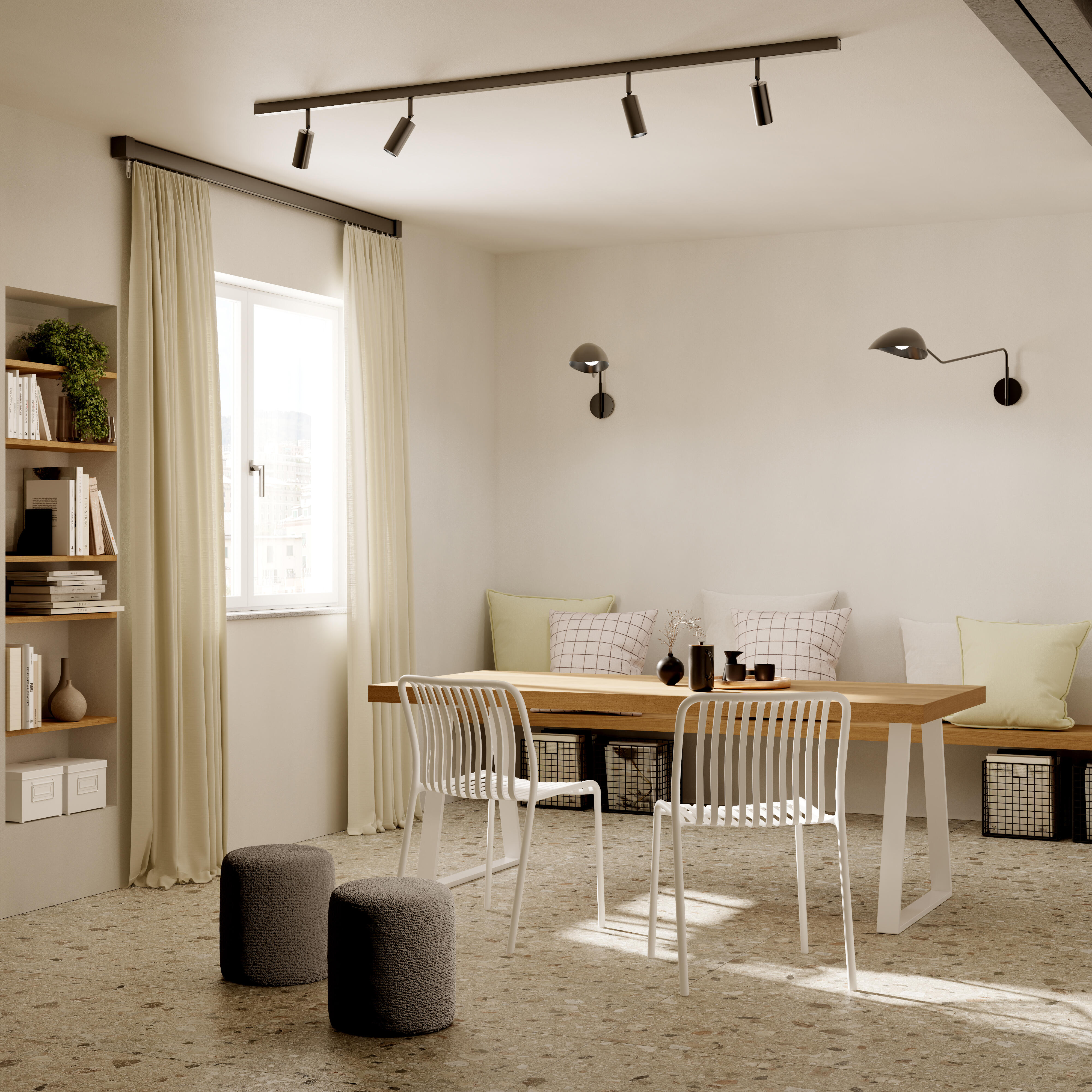 Cortinado fita e/ou presilha Axana 140X280cm branco Inspire - 4