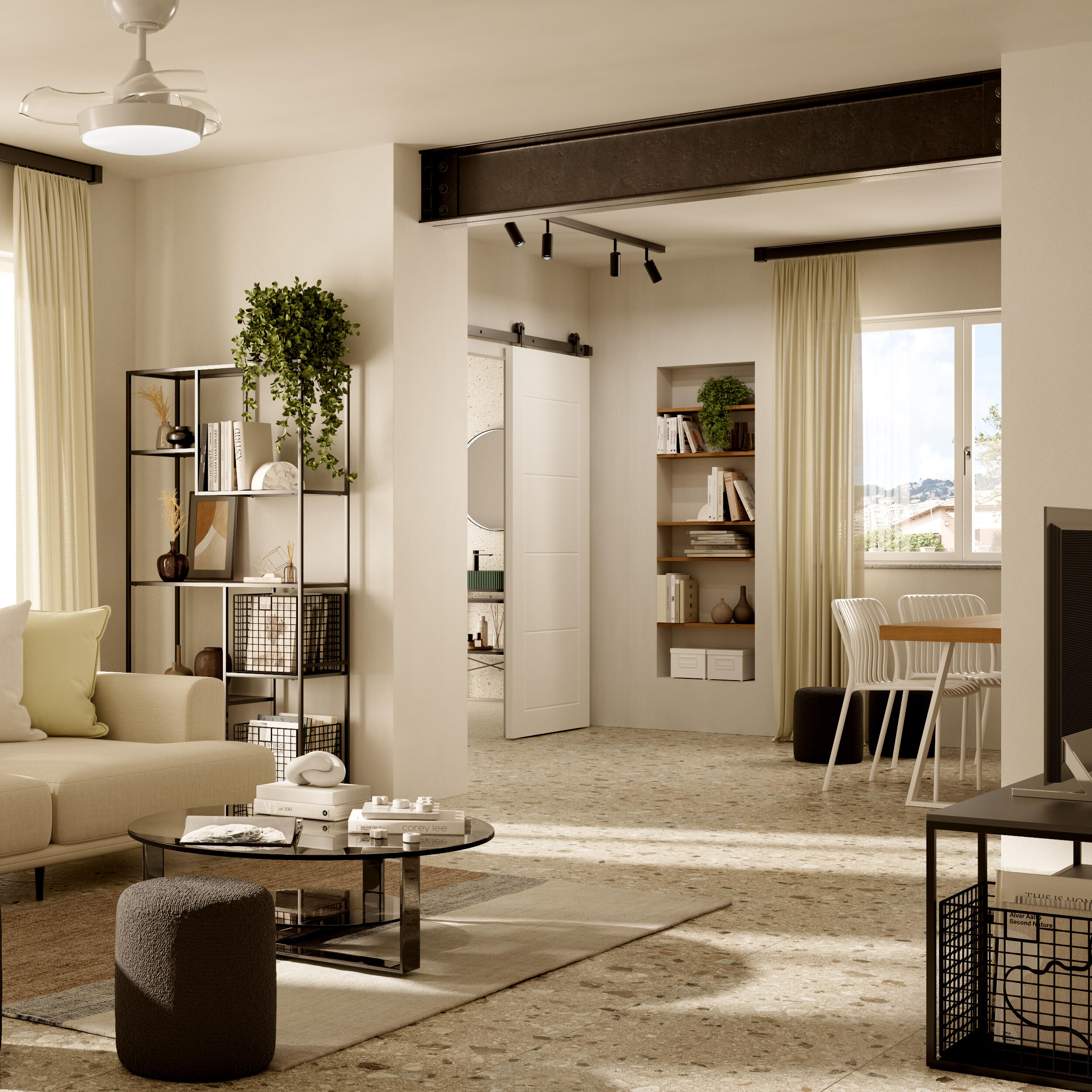 Cortinado fita e/ou presilha Axana 140X280cm branco Inspire - 3