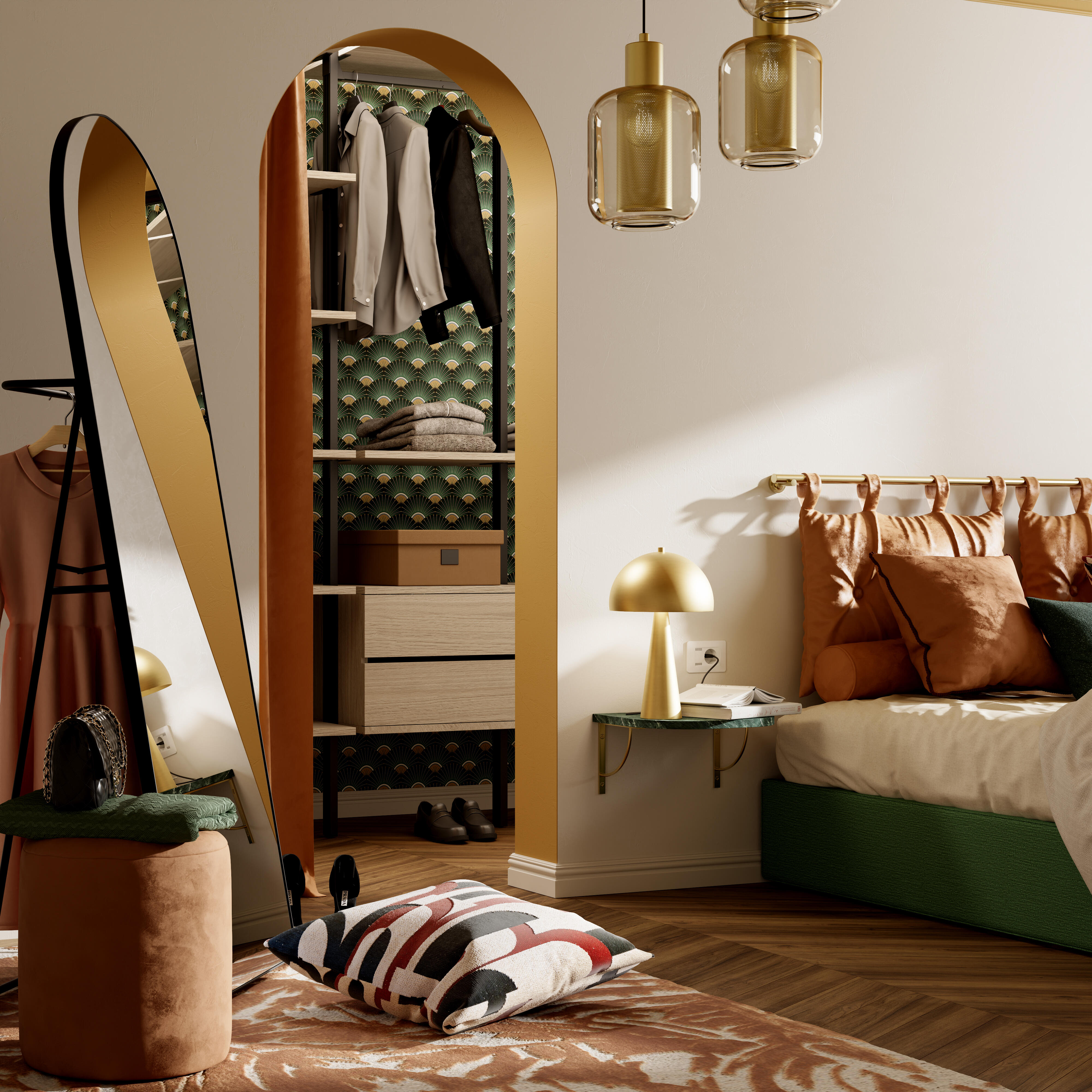 Cuscino Viki ruggine 20 x 60 cm - 3