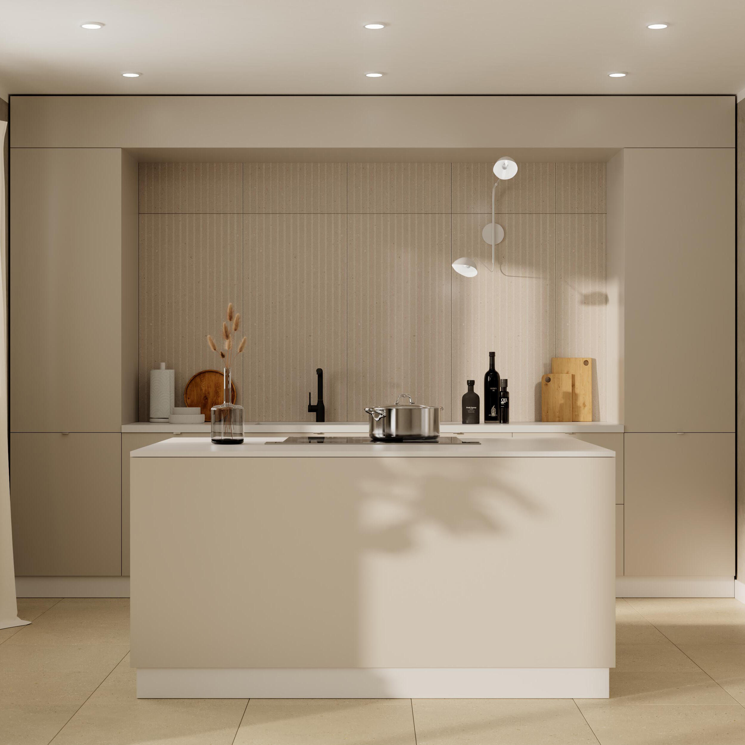 Porta de cozinha Delinia Viena 59.7x76.5cm bege mate - 7