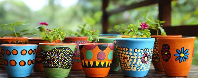 vasos decorados
