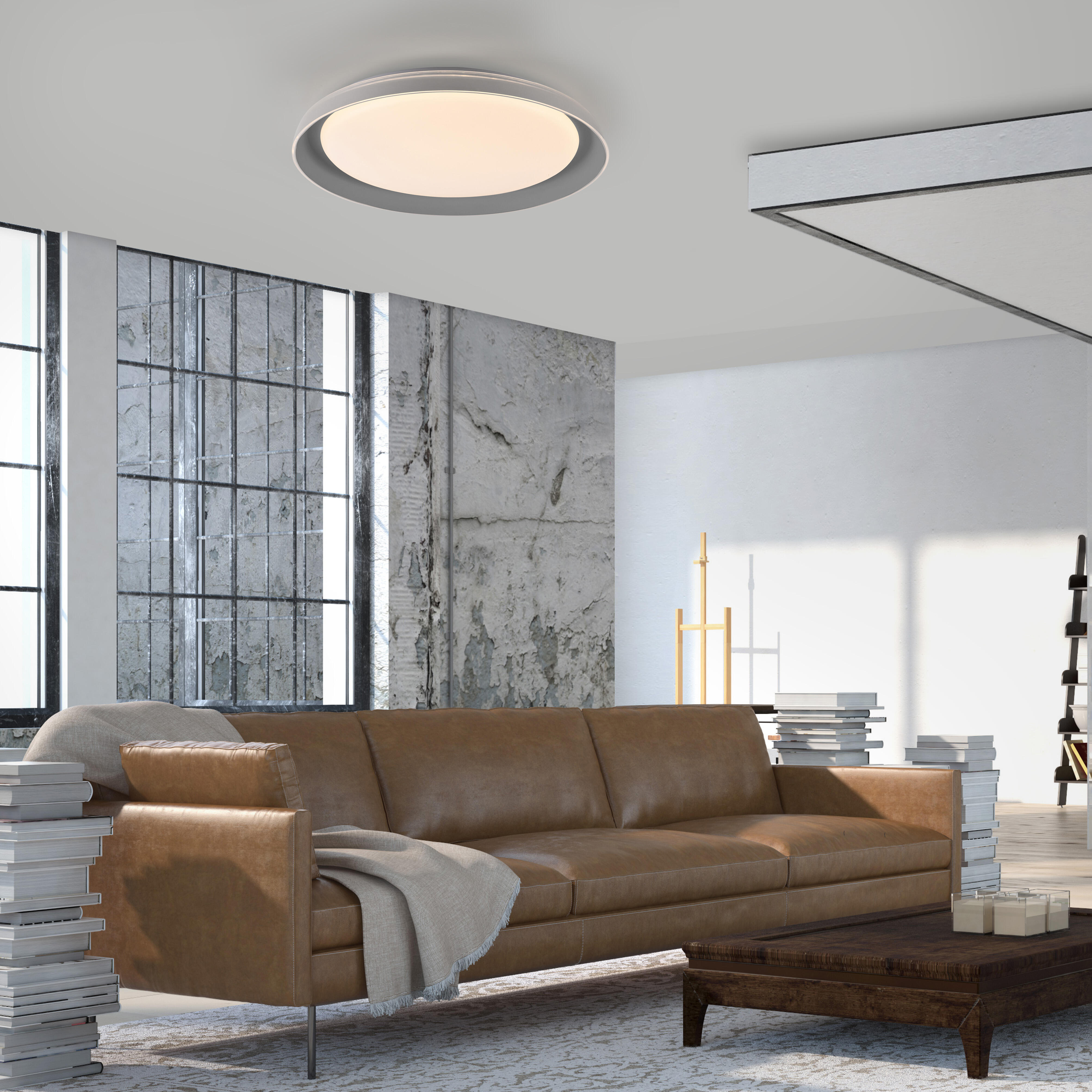 Plafón SATI módulo LED D.43 gris 43 cm amarillo | Leroy Merlin