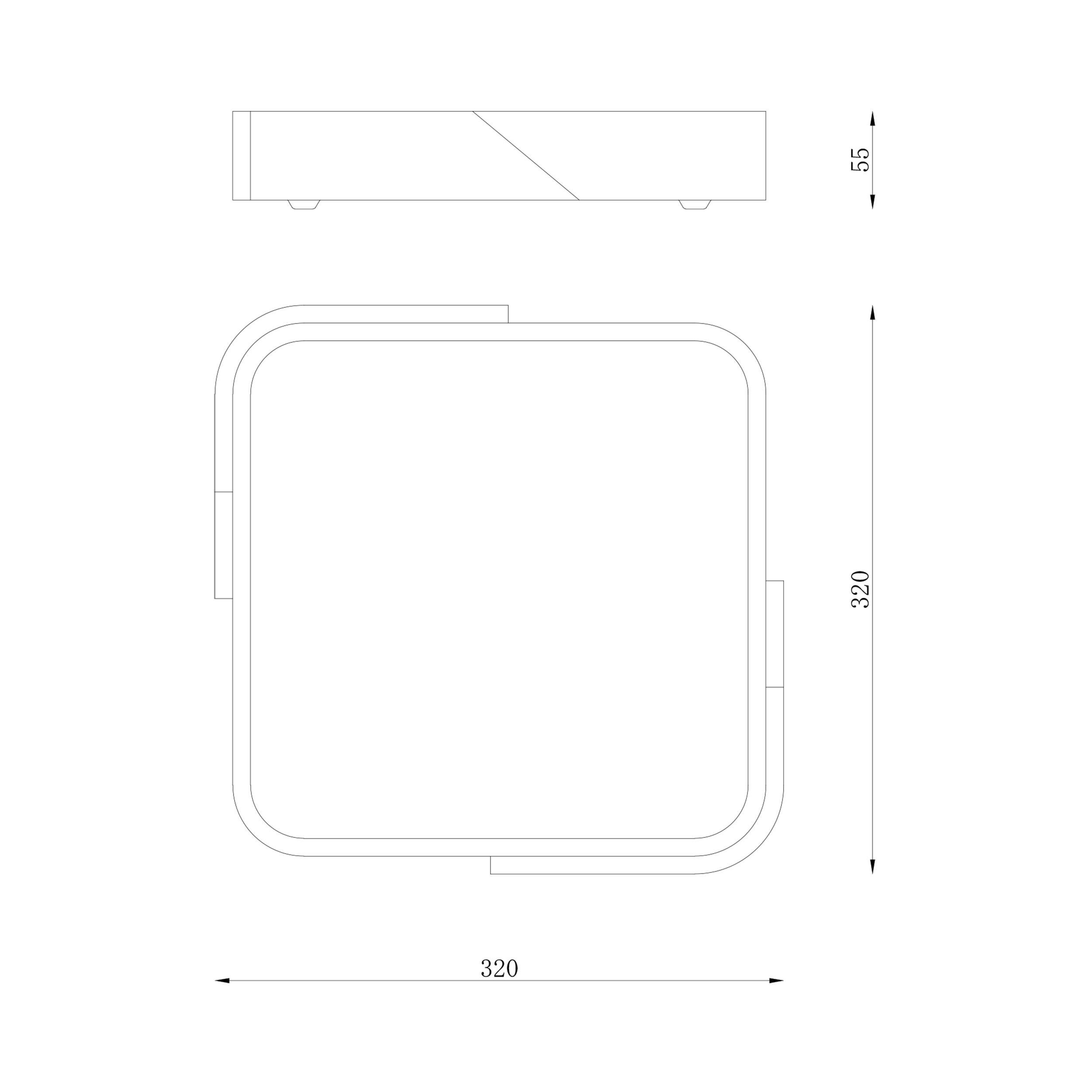 Plafon Santer czarny drewno LED Italux - 3