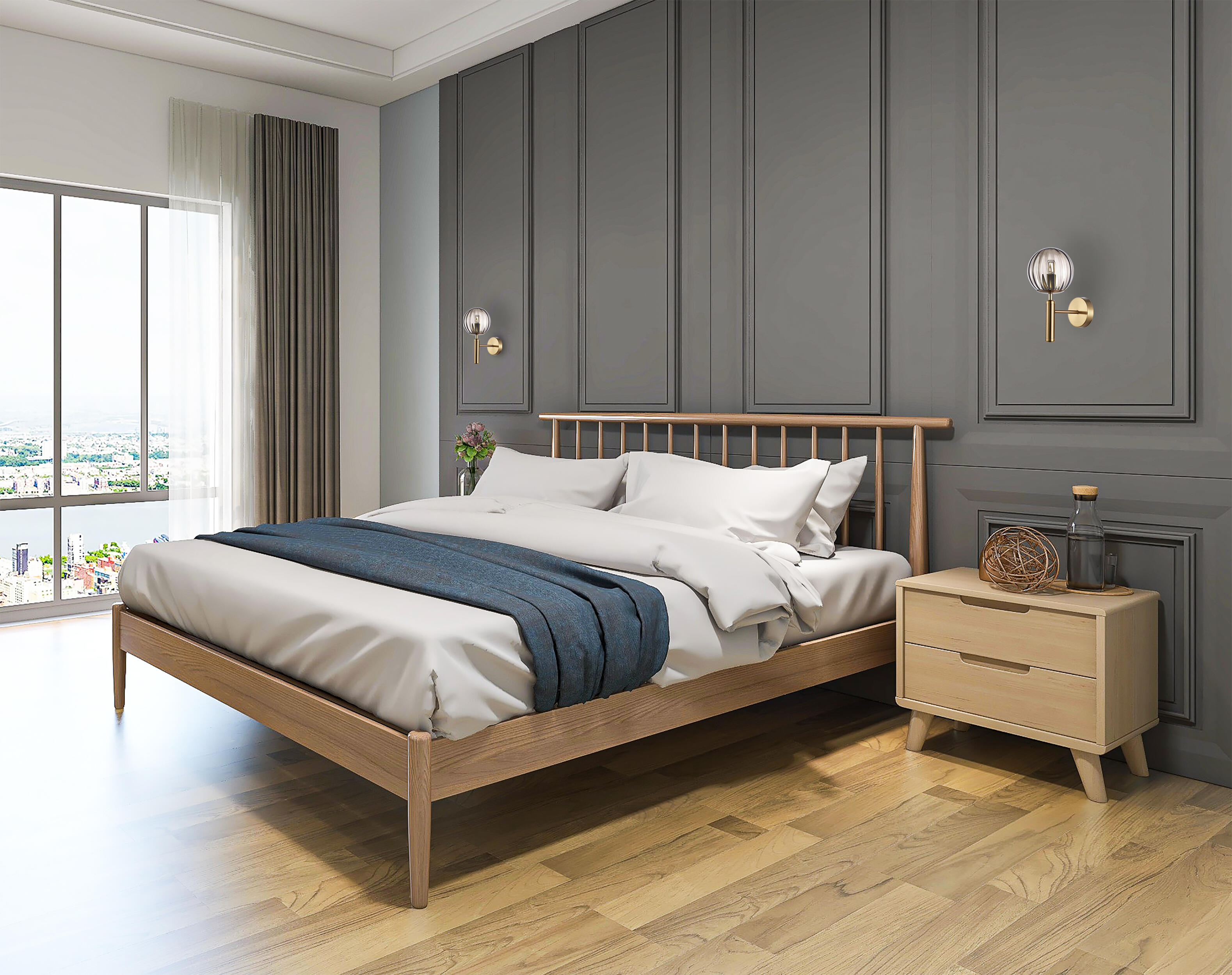 Kinkiet Ravena złoto-czarny E27 Italux - 2